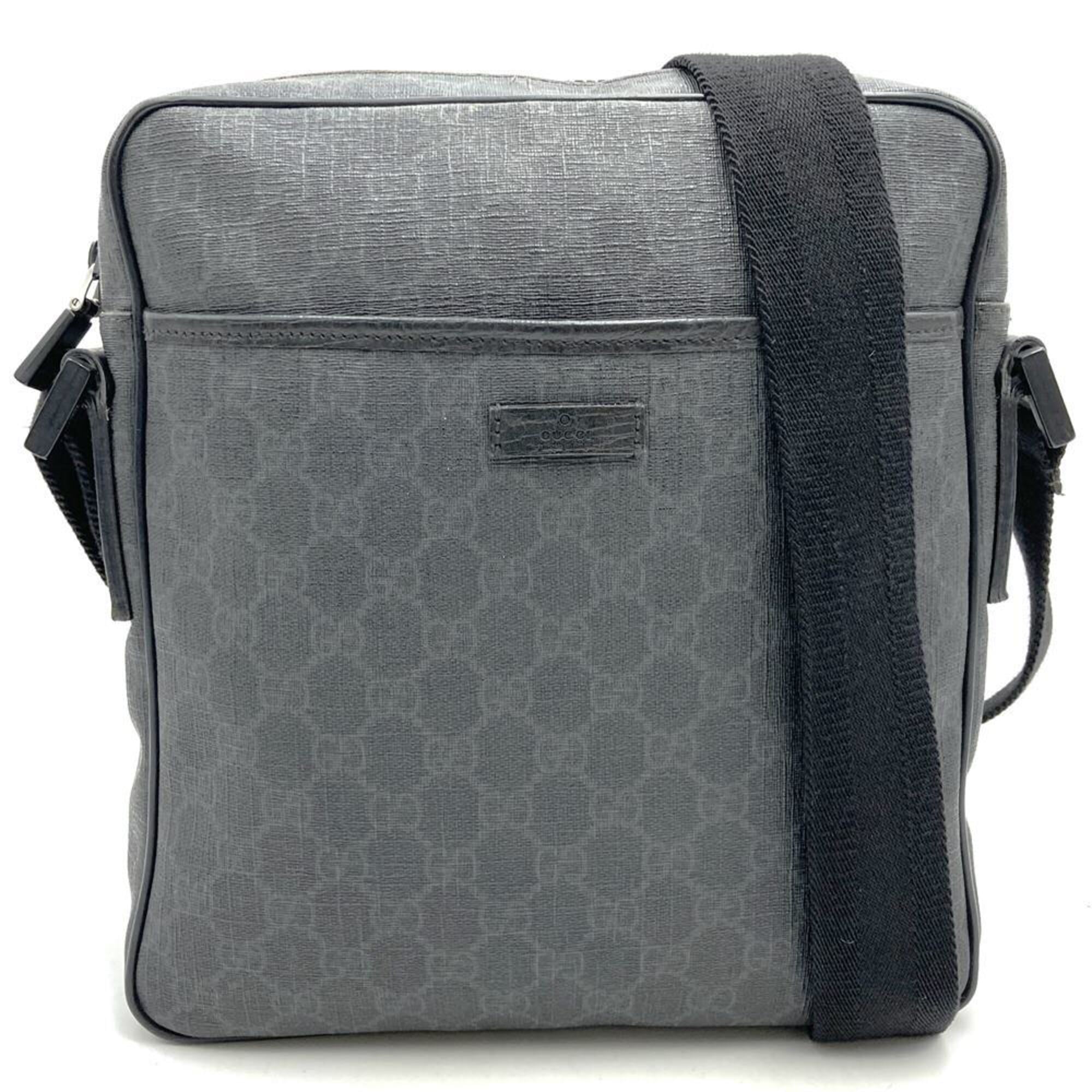 Gucci Black Gg Supreme Canvas Shoulder Bag (Pre-Owned)