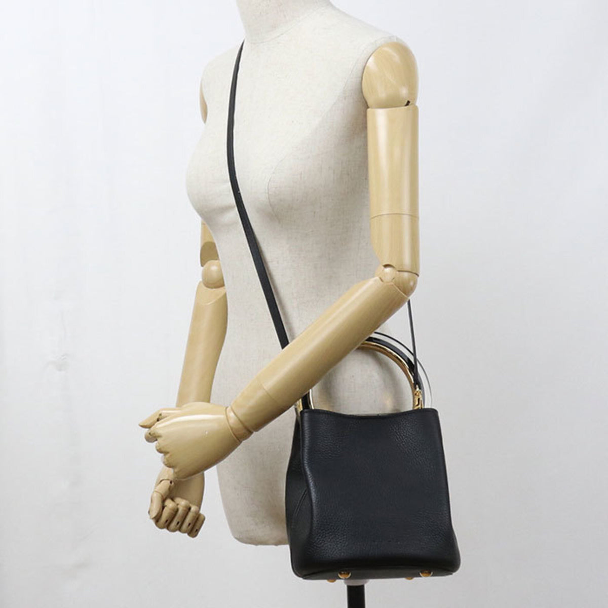 Marni Black Leather Handbag Pouch (Pre-Owned)