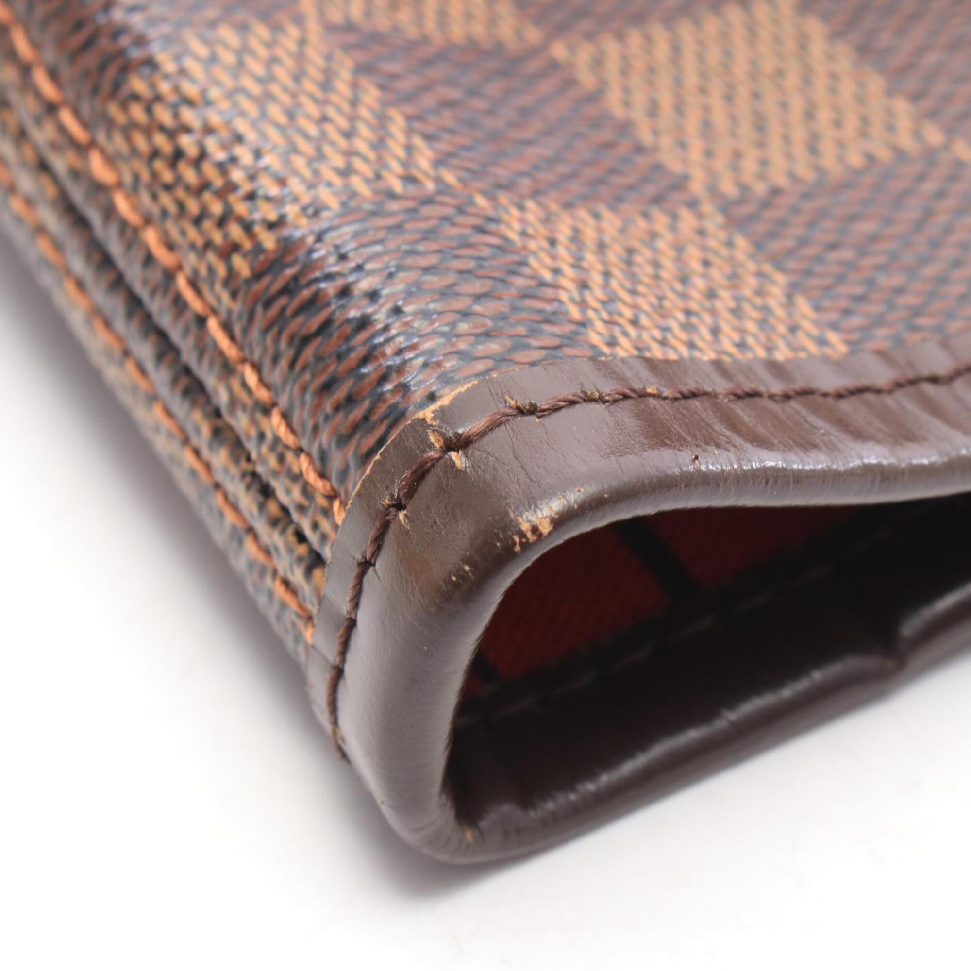 Louis Vuitton Brown Coated Canvas Leather Handbag Tote Bag (Pre-Owned)