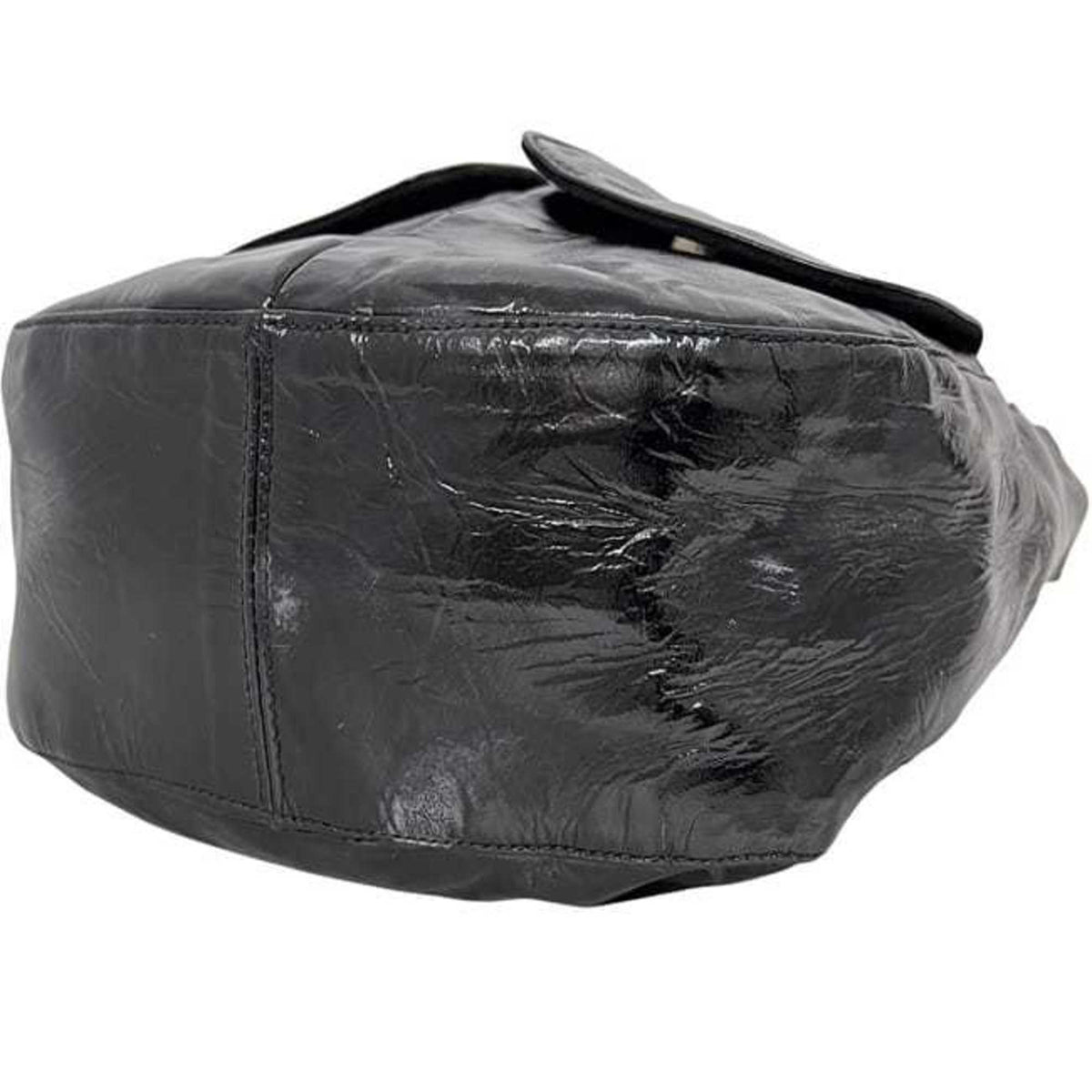 Prada Black Nero Patent Leather Handbag Tote Bag (Pre-Owned)