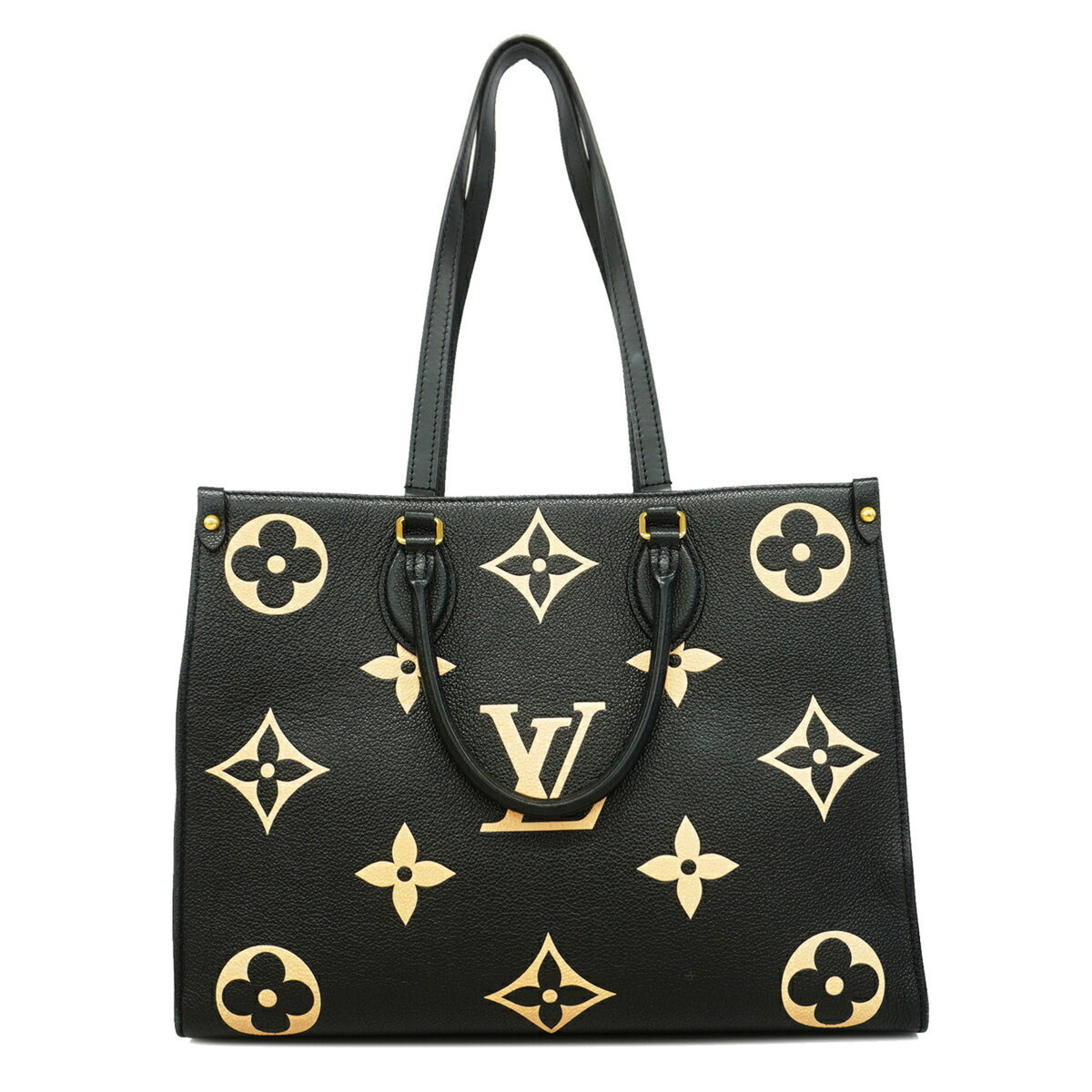 Louis Vuitton Beige Black Tote Bag (Pre-Owned)