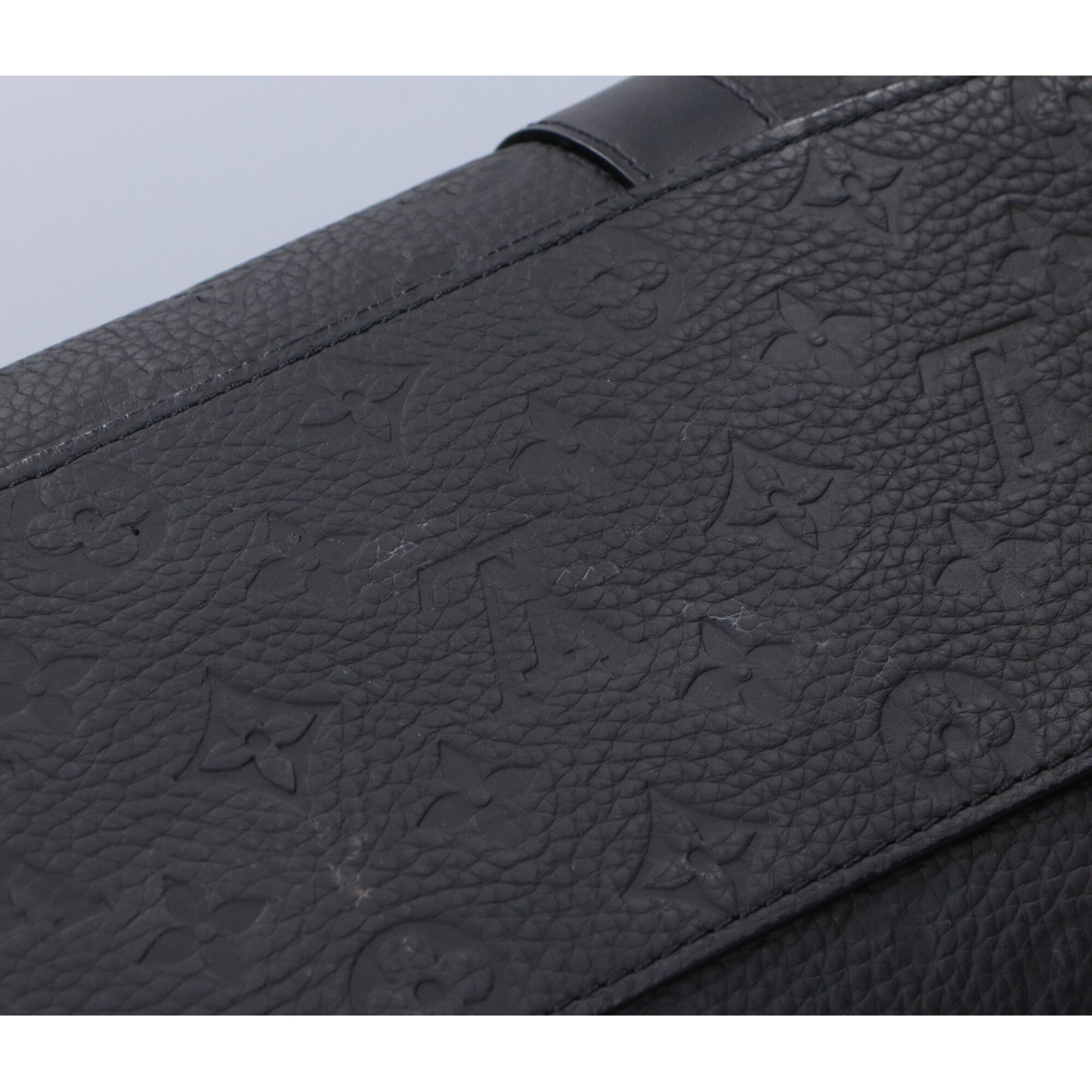 Louis Vuitton Black Leather Tote Bag (Pre-Owned)