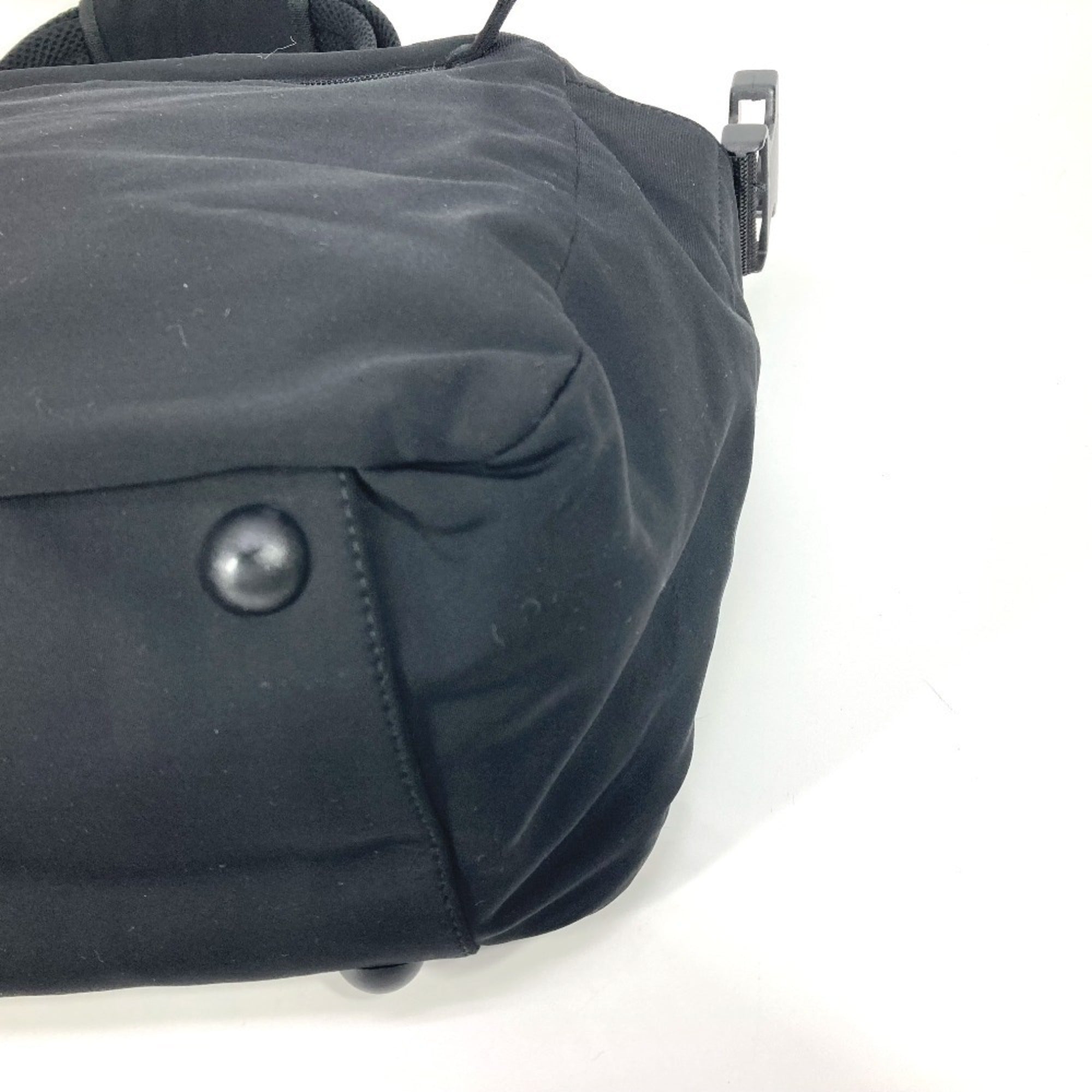 Miu Miu Black Nylon Boston Bag Shoulder Bag (Pre-Owned)