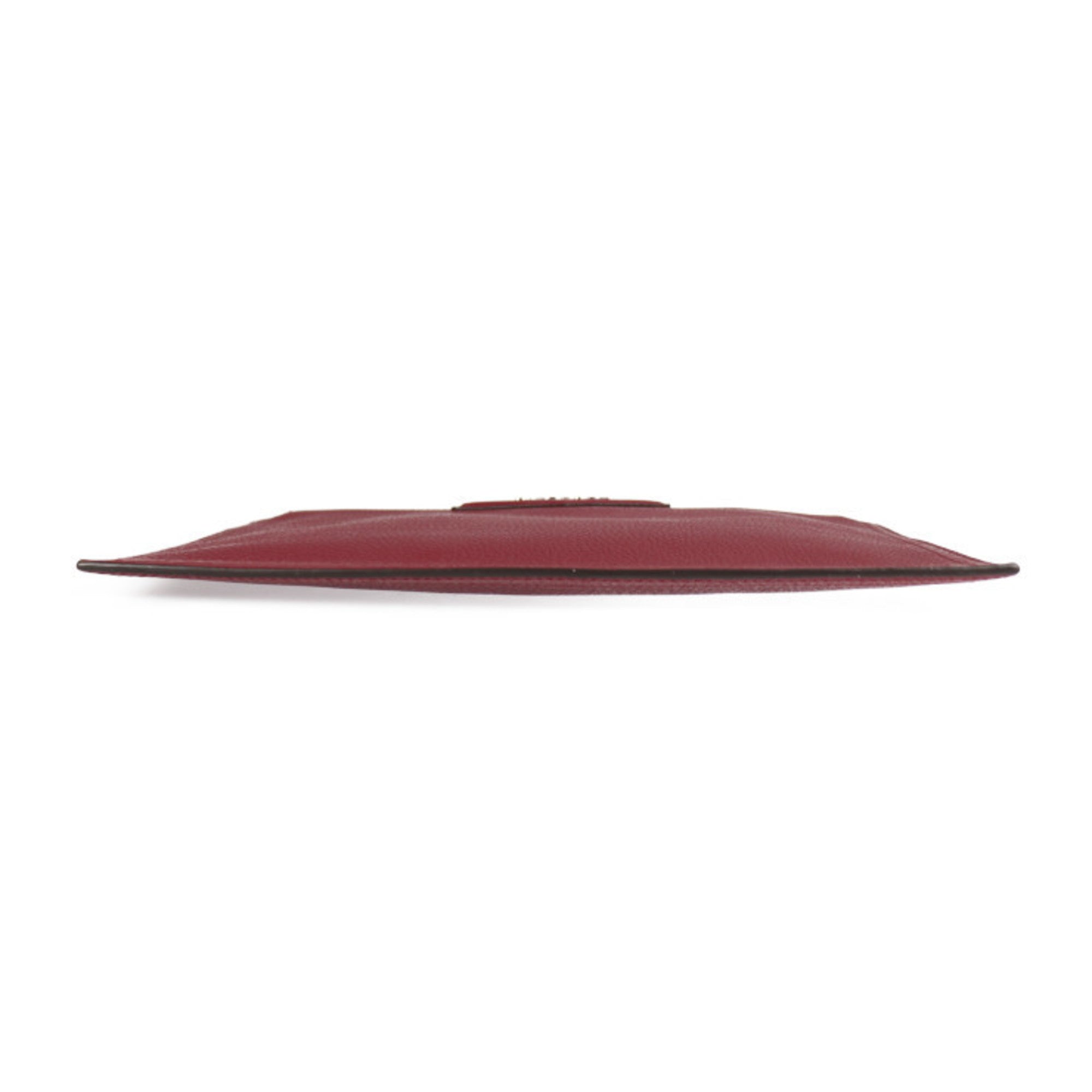 Givenchy Bordeaux Leather Clutch Bag Handbag Pouch (Pre-Owned)