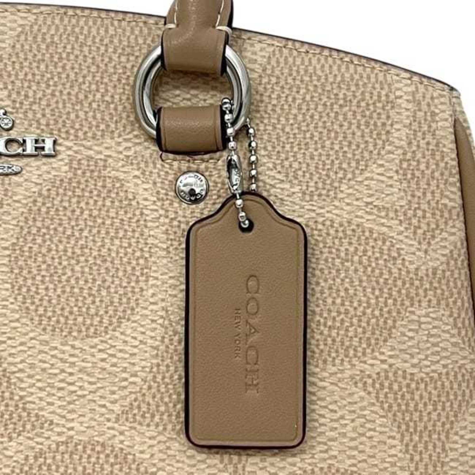 Coach Beige Pvc Leather Handbag (Pre-Owned)