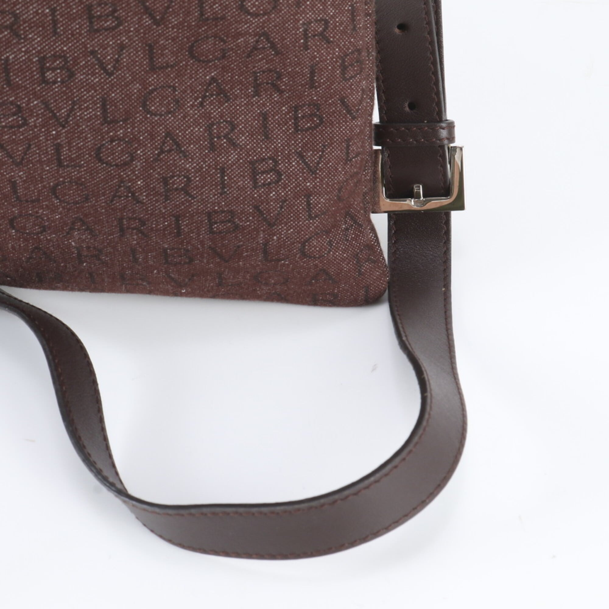 Bvlgari Brown Canvas Shoulder Bag (Pre-Owned)