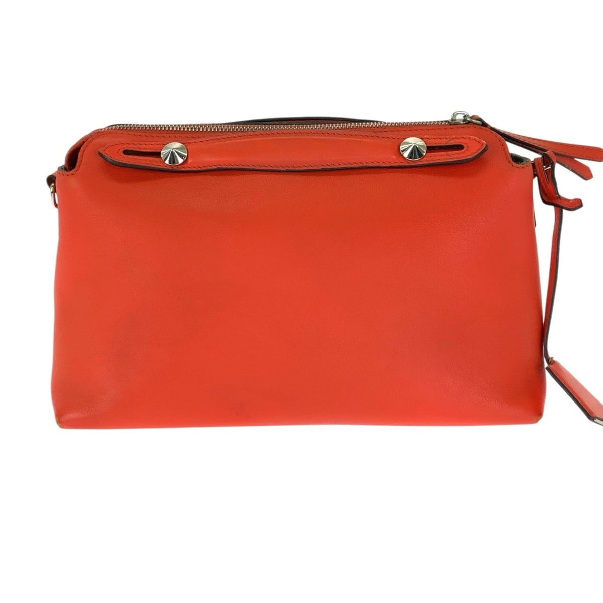 Fendi Orange Leather Handbag Shoulder Bag (Pre-Owned)
