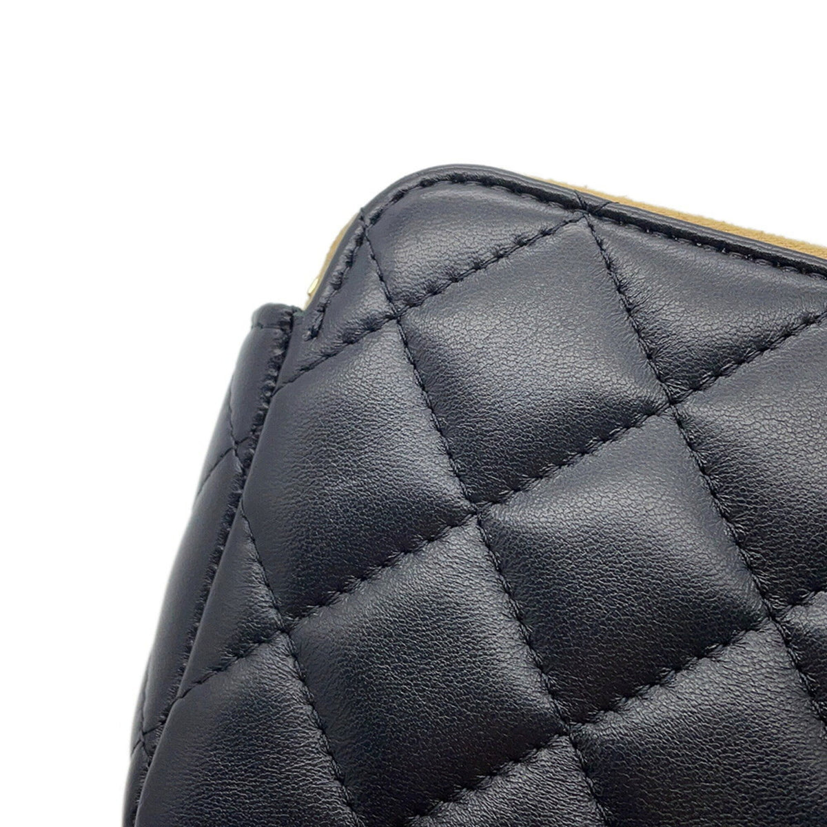 Chanel Matelasse Beige Black Suede Leather Handbag Shoulder Bag (Pre-Owned)
