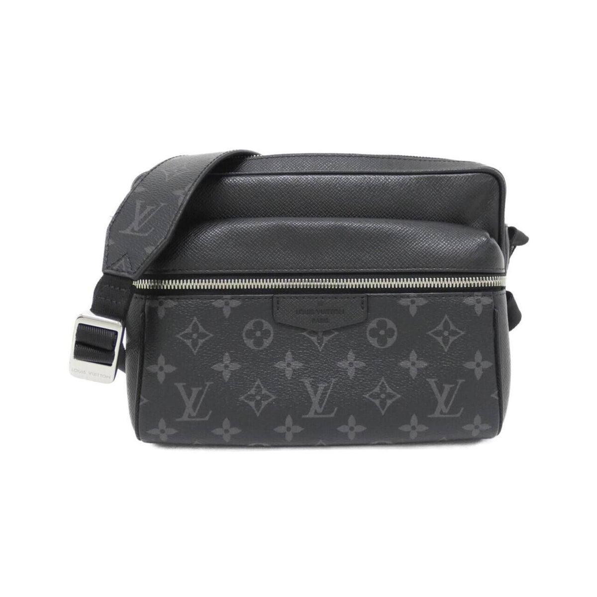 Louis Vuitton Black Coated Canvas Leather Shoulder Bag (Pre-Owned)