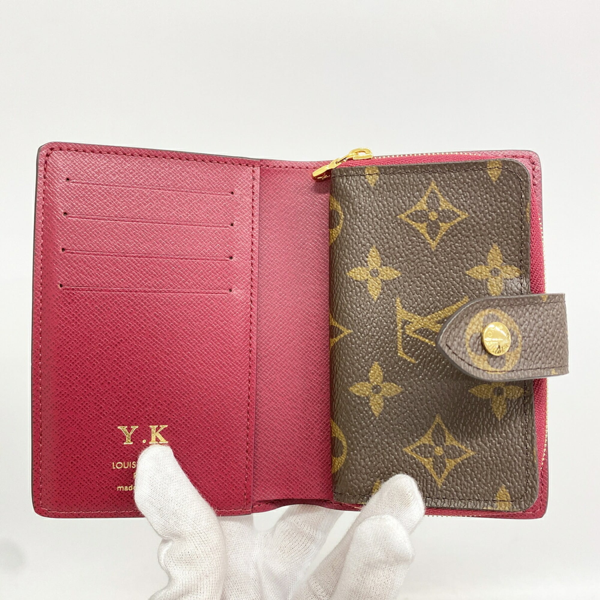 Louis Vuitton Brown Fuchsia Wallet (Bi-Fold) (Pre-Owned)