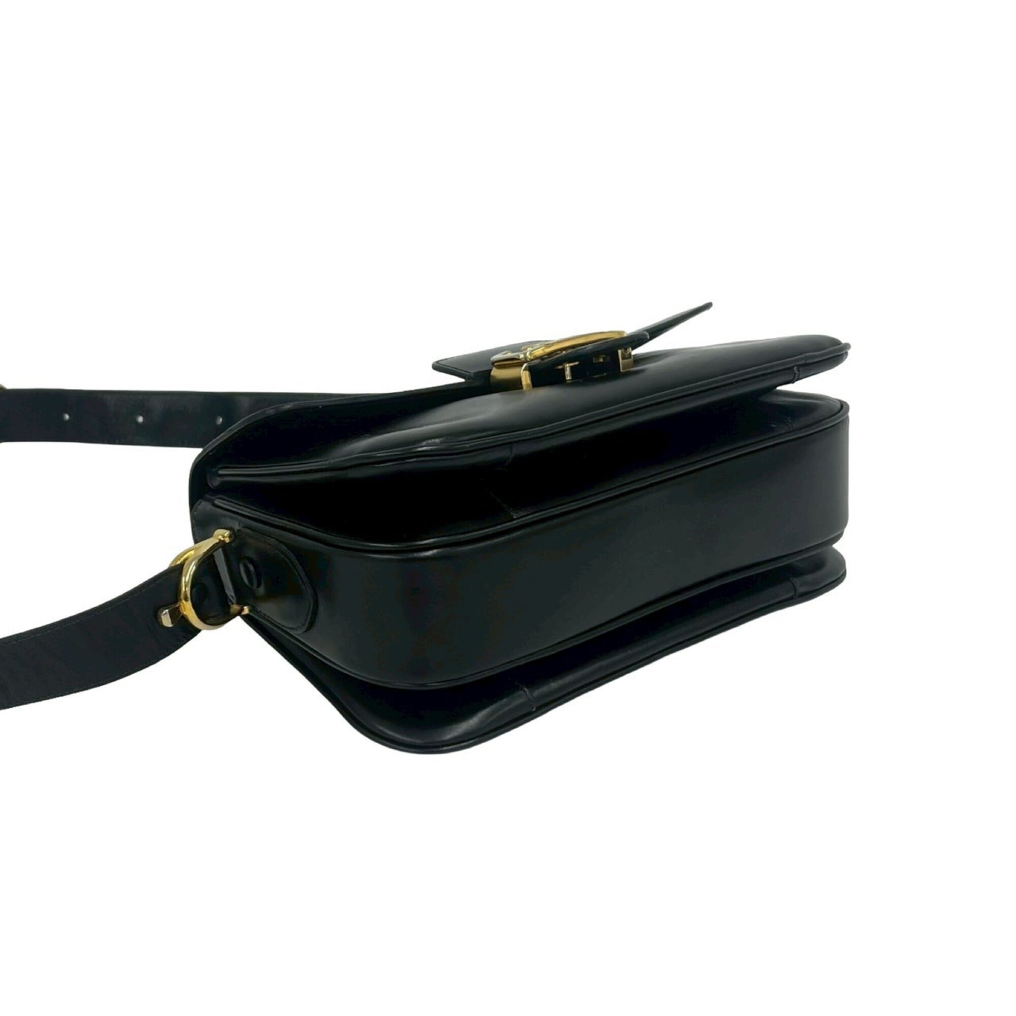 Celine Black Leather Pochette Shoulder Bag (Pre-Owned)