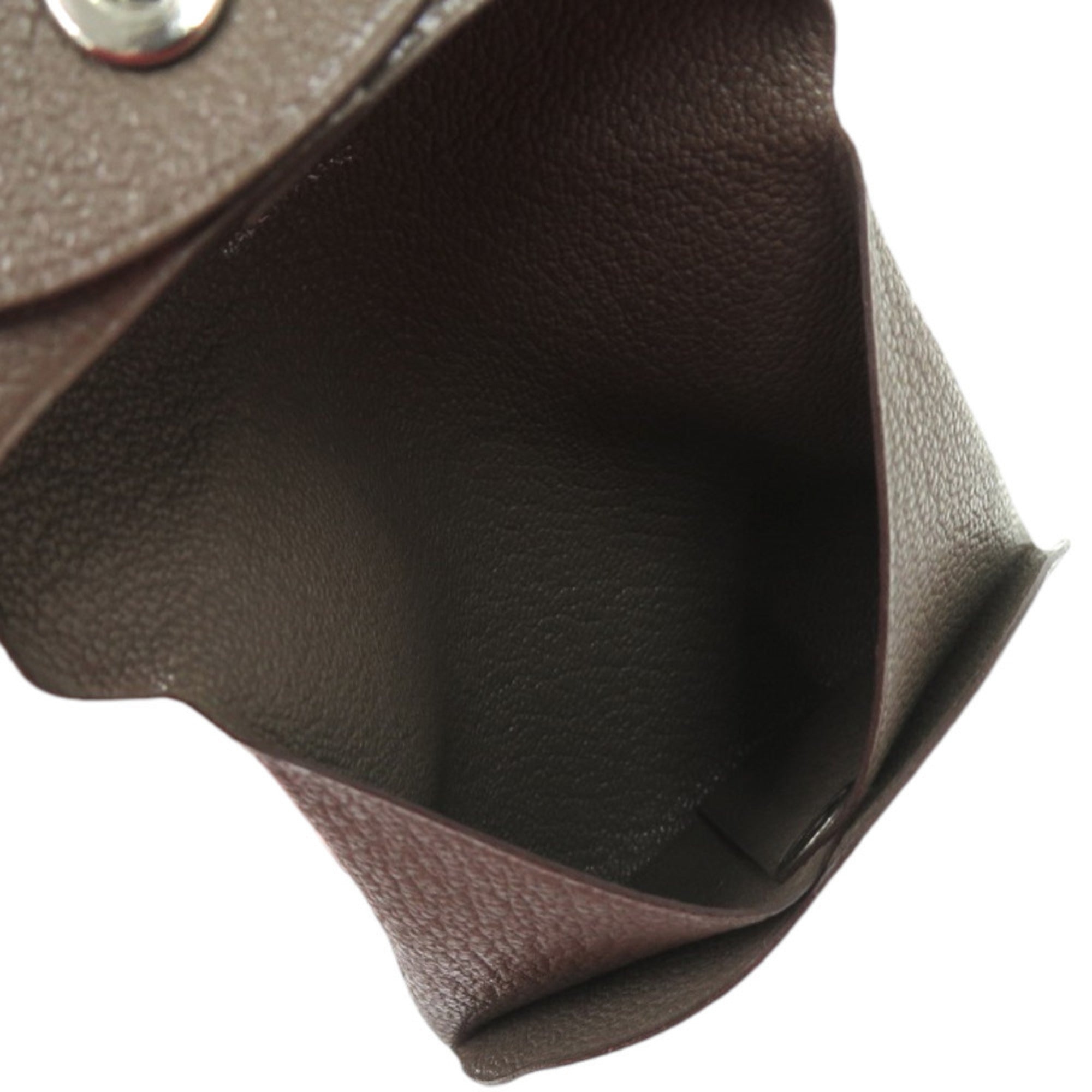 Hermes Brown Etoupe Gray Chevre Leather Coin Purse/Coin Case (Pre-Owned)