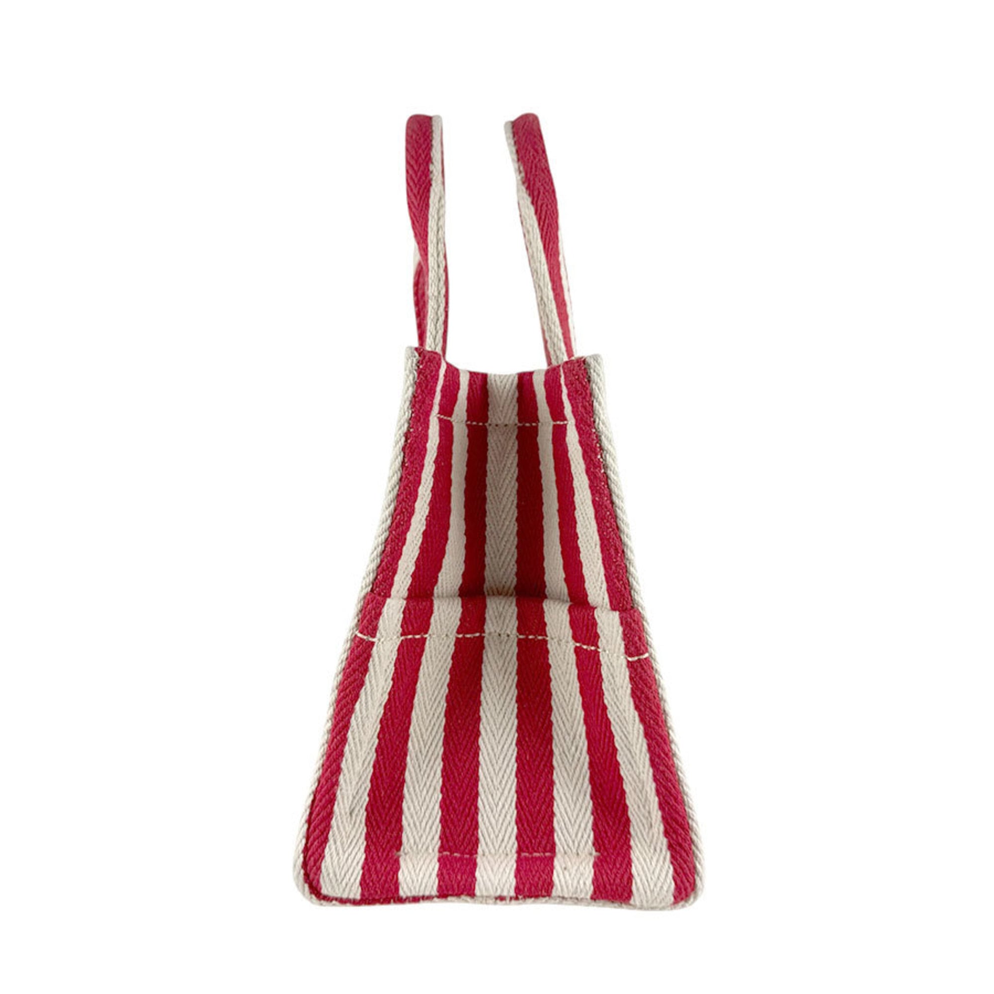 Celine Brown Ivory Red Color Canvas Leather Handbag Shoulder Bag (Pre-Owned)