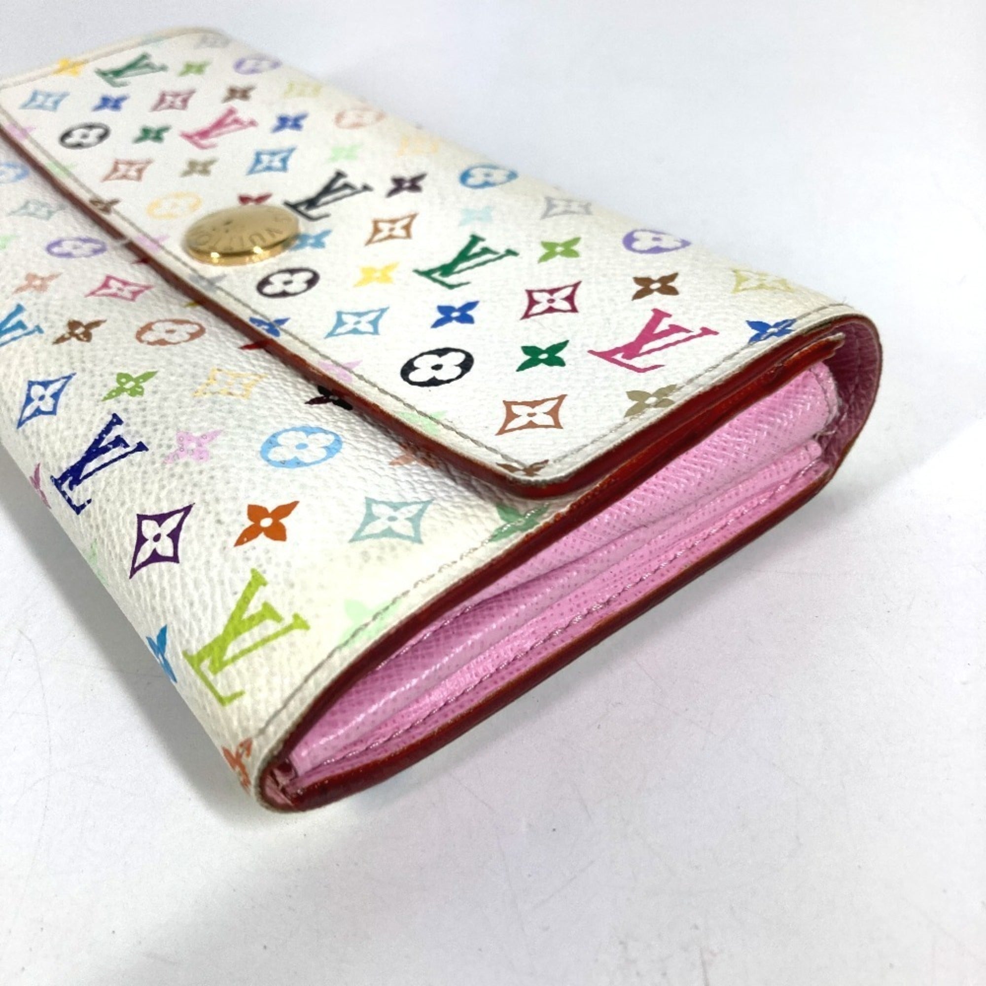 Louis Vuitton Multi-Color White Monogram Multicolore Canvas Long Wallet (Bi-Fold) (Pre-Owned)