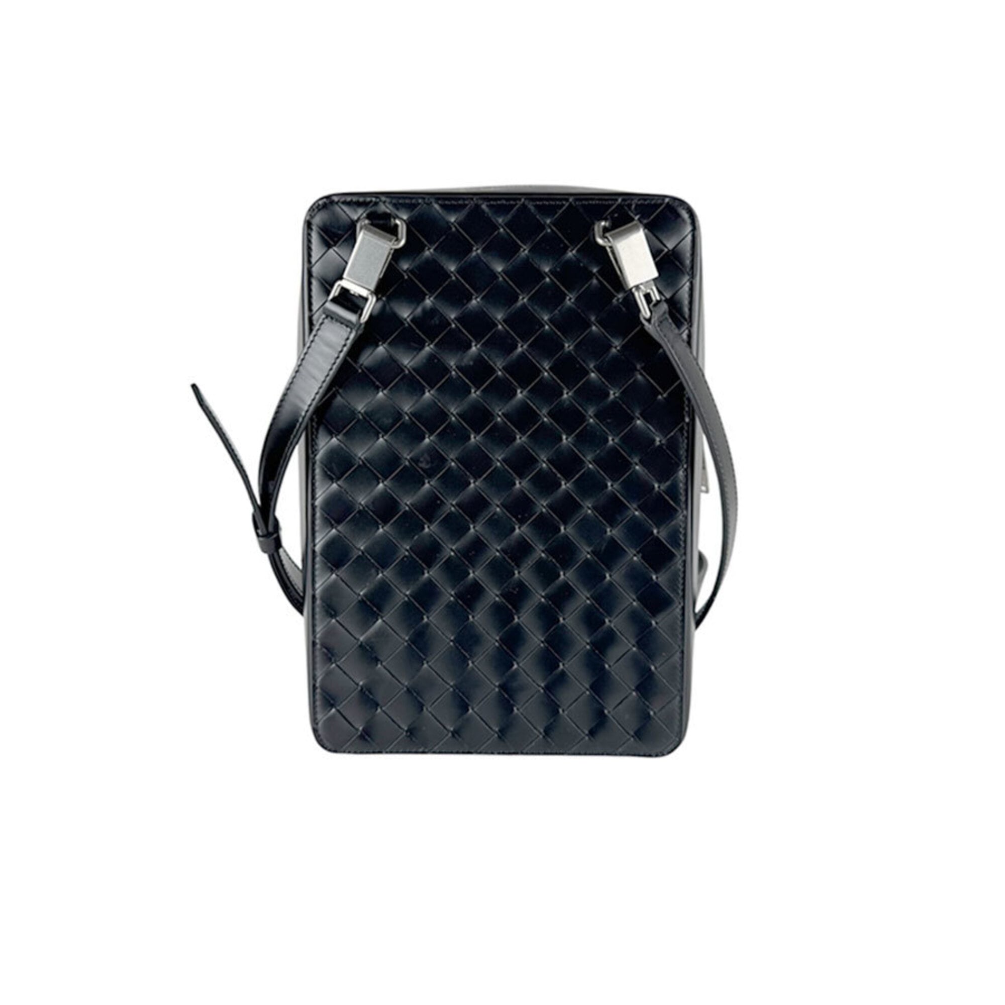 Bottega Veneta Black Leather Shoulder Bag (Pre-Owned)