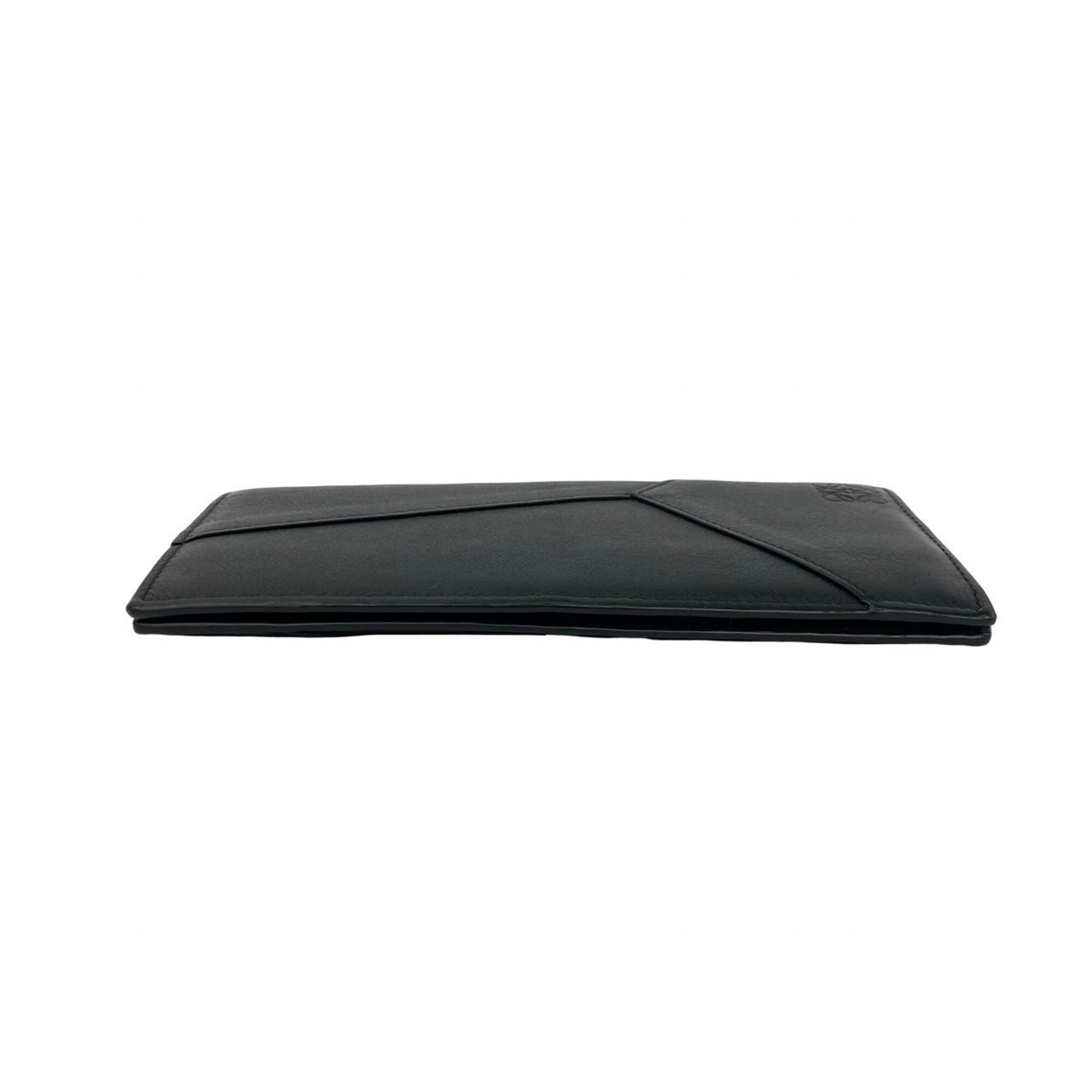 Loewe Black Leather Long Wallet (Bi-Fold) (Pre-Owned)