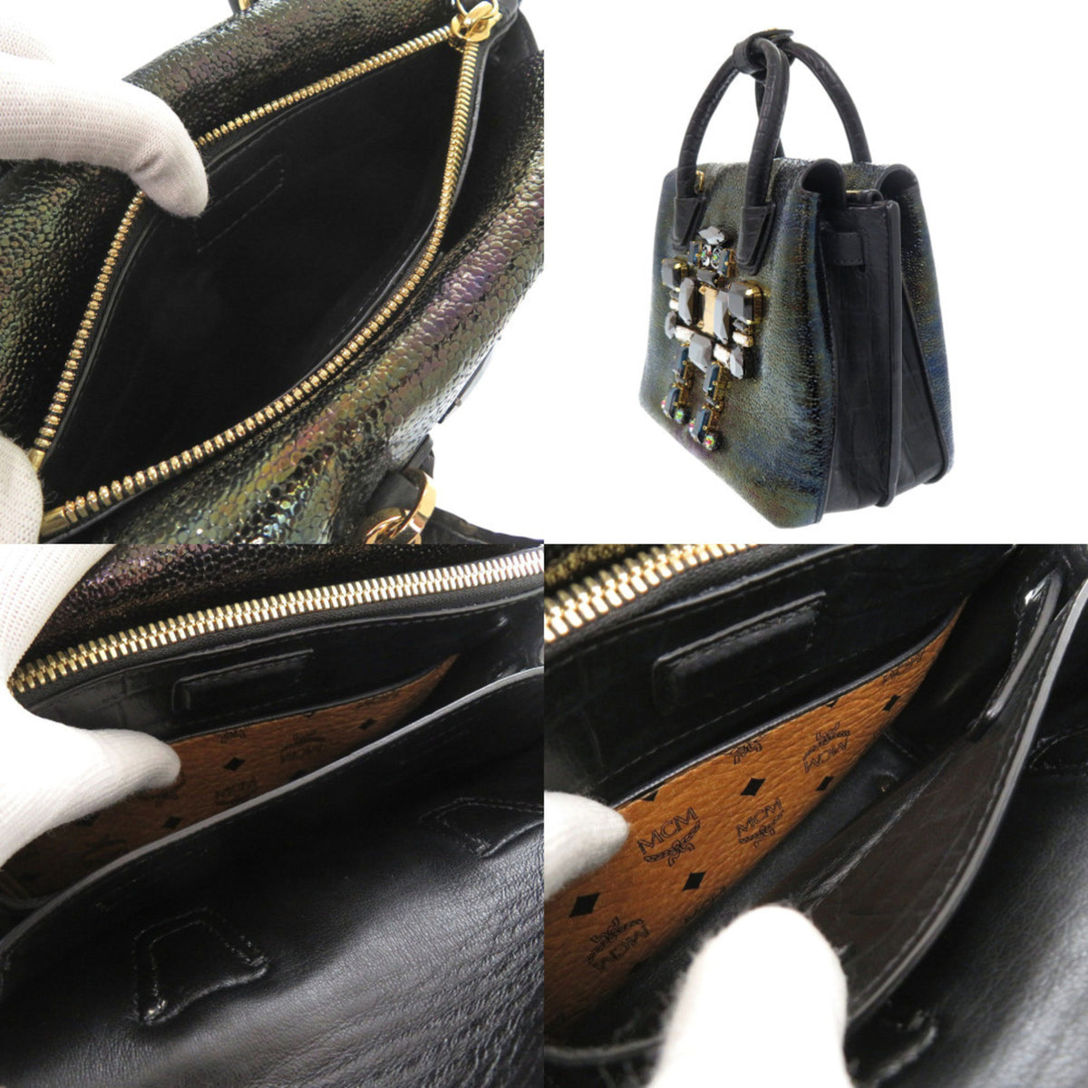 Mcm Black Patent Leather Handbag (Pre-Owned)