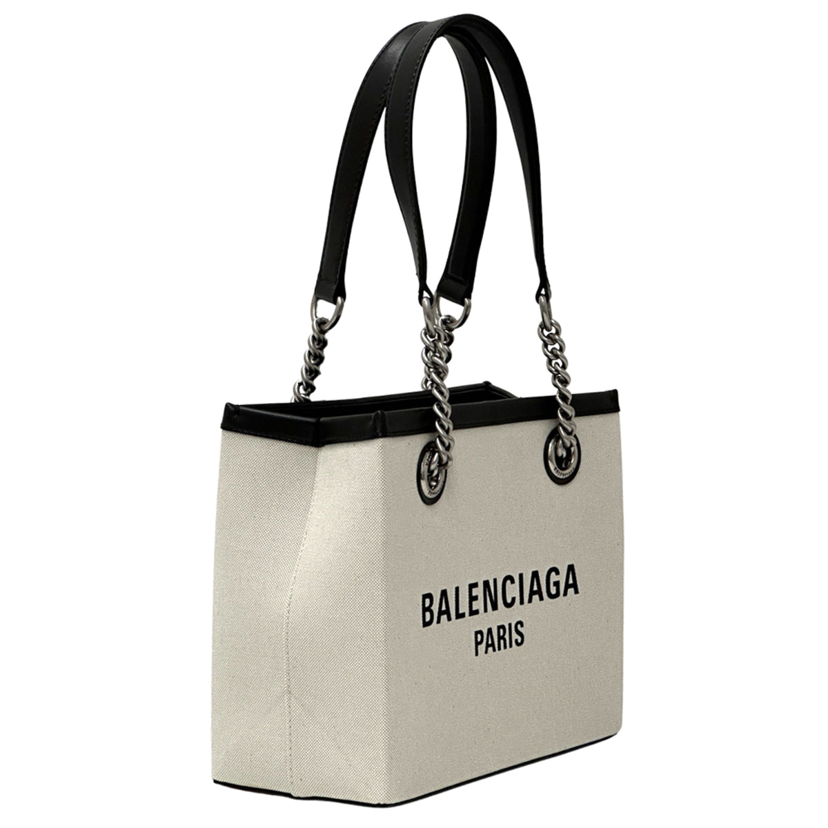 Balenciaga Black Canvas Handbag Shoulder Bag Tote Bag (Pre-Owned)