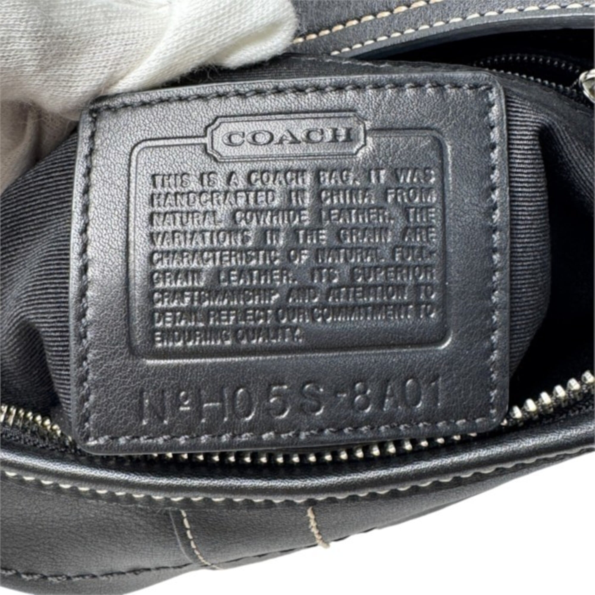 Coach Black Leather Handbag Shoulder Bag (Pre-Owned)
