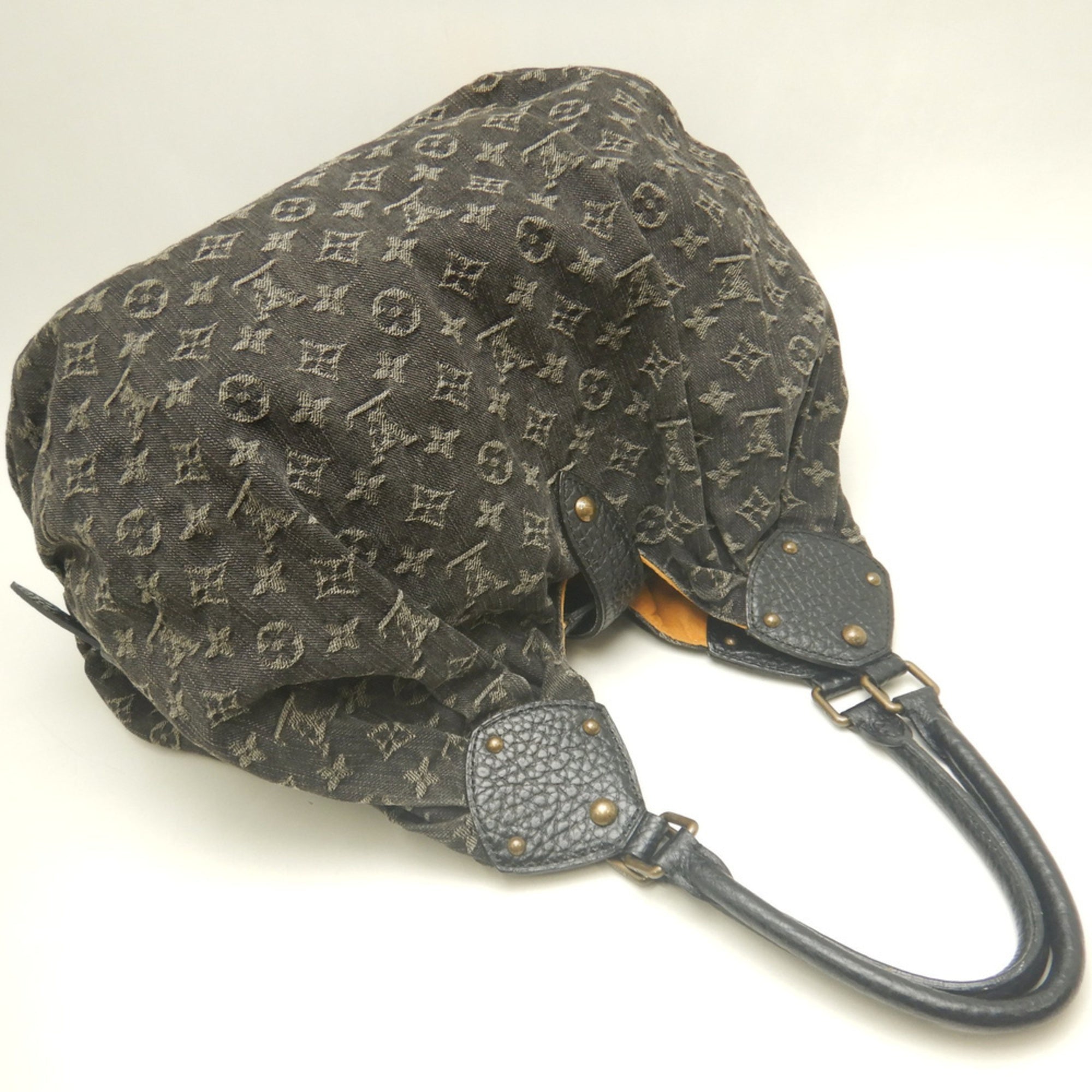 Louis Vuitton Noir Monogram Denim Tote Bag (Pre-Owned)