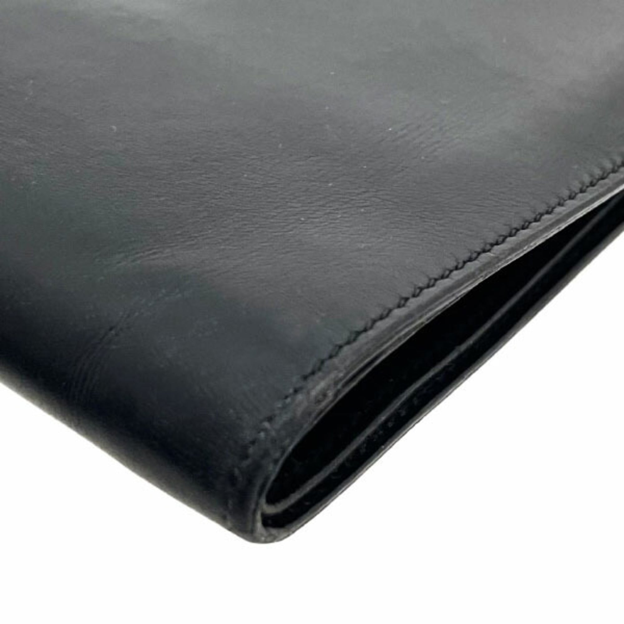 Hermes Black Leather Wallet (Bi-Fold) (Pre-Owned)
