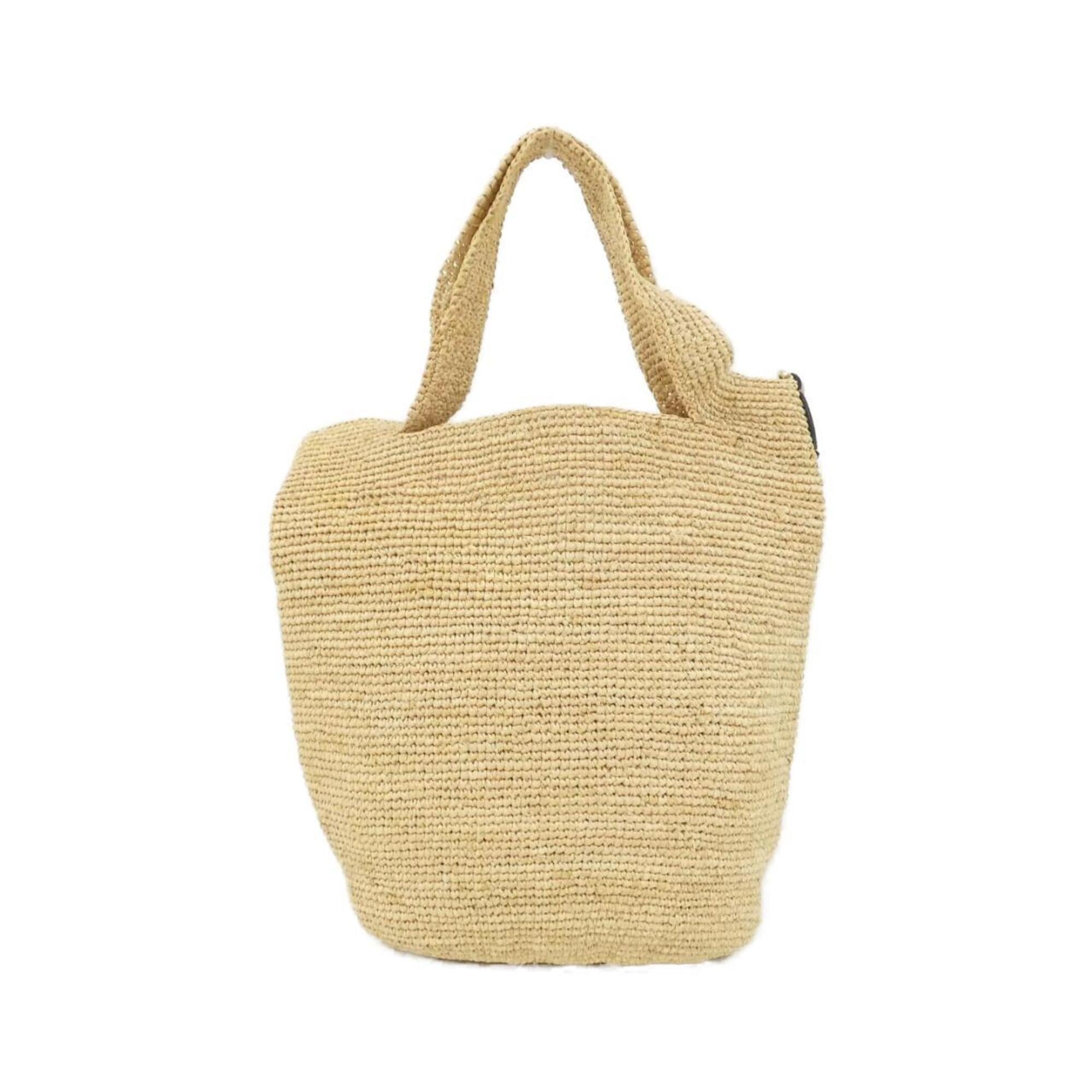 Loewe Beige Raffia Leather Handbag (Pre-Owned)