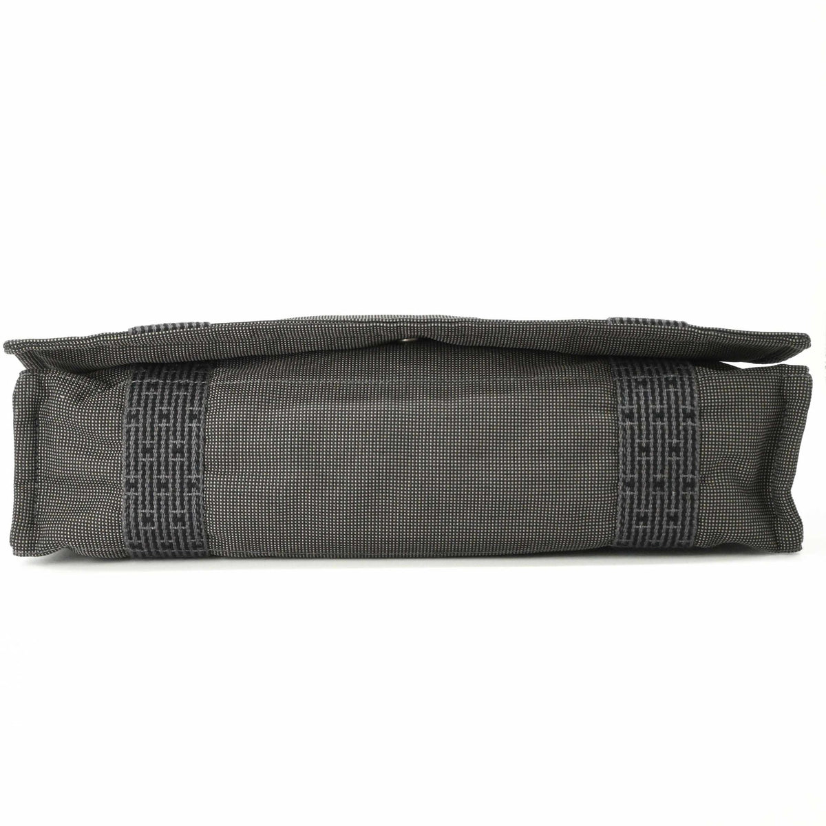 Hermes Gray Nylon Canvas Shoulder Bag (Pre-Owned)
