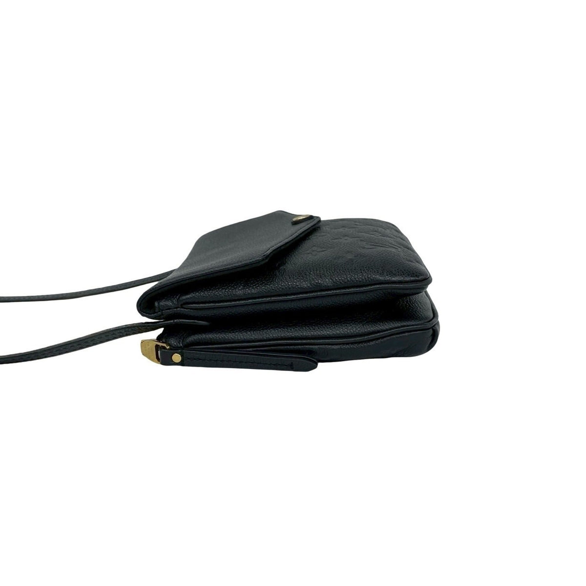 Louis Vuitton Black Leather Pochette Shoulder Bag (Pre-Owned)