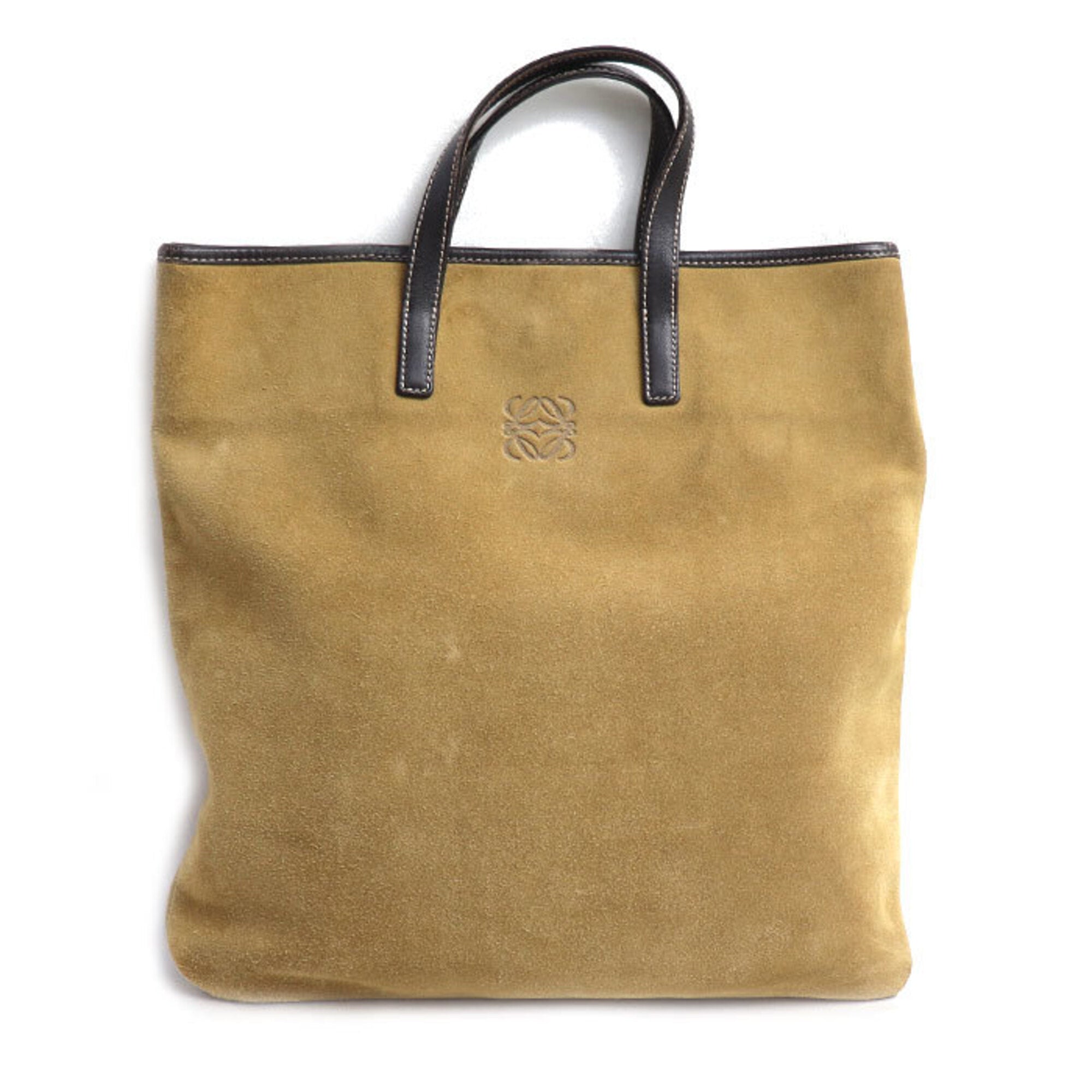 Loewe Beige Brown Suede Leather Tote Bag (Pre-Owned)