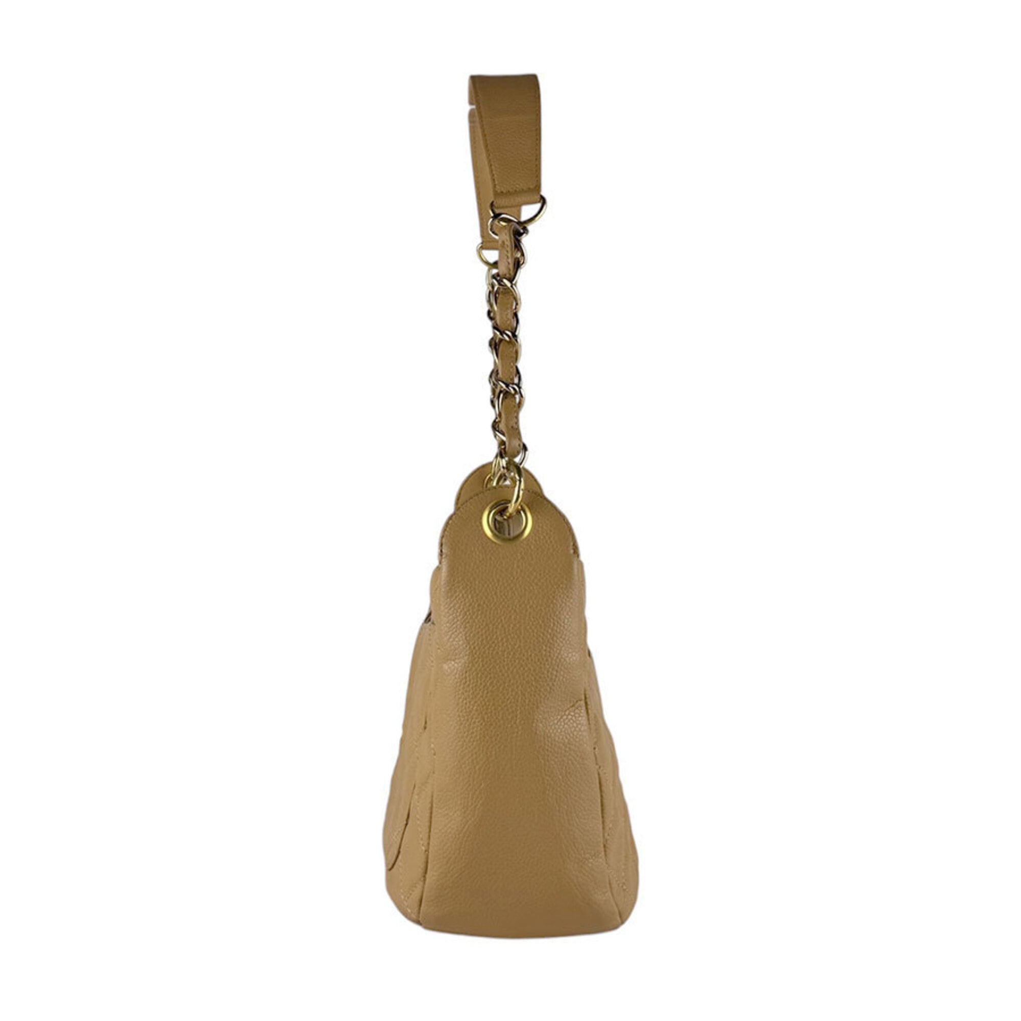 Chanel Camel Grained Calfskin Shoulder Bag (Pre-Owned)