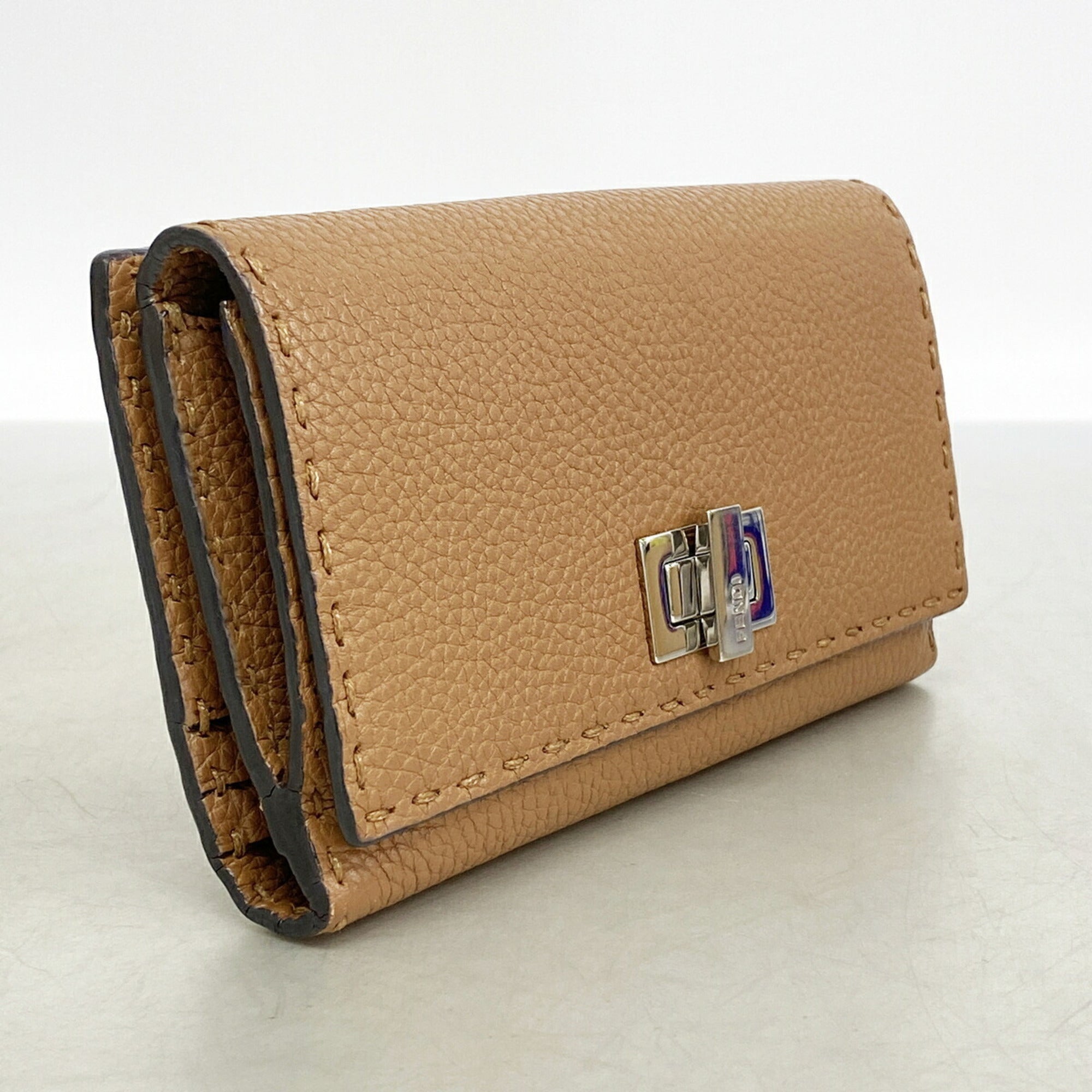 Fendi Brown Leather Long Wallet (Bi-Fold) (Pre-Owned)