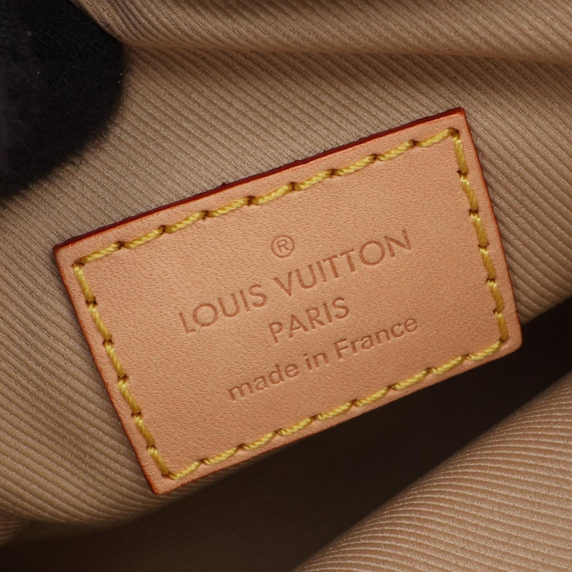 Louis Vuitton Gold Pvc Coated Canvas Leather Handbag Shoulder Bag (Pre-Owned)