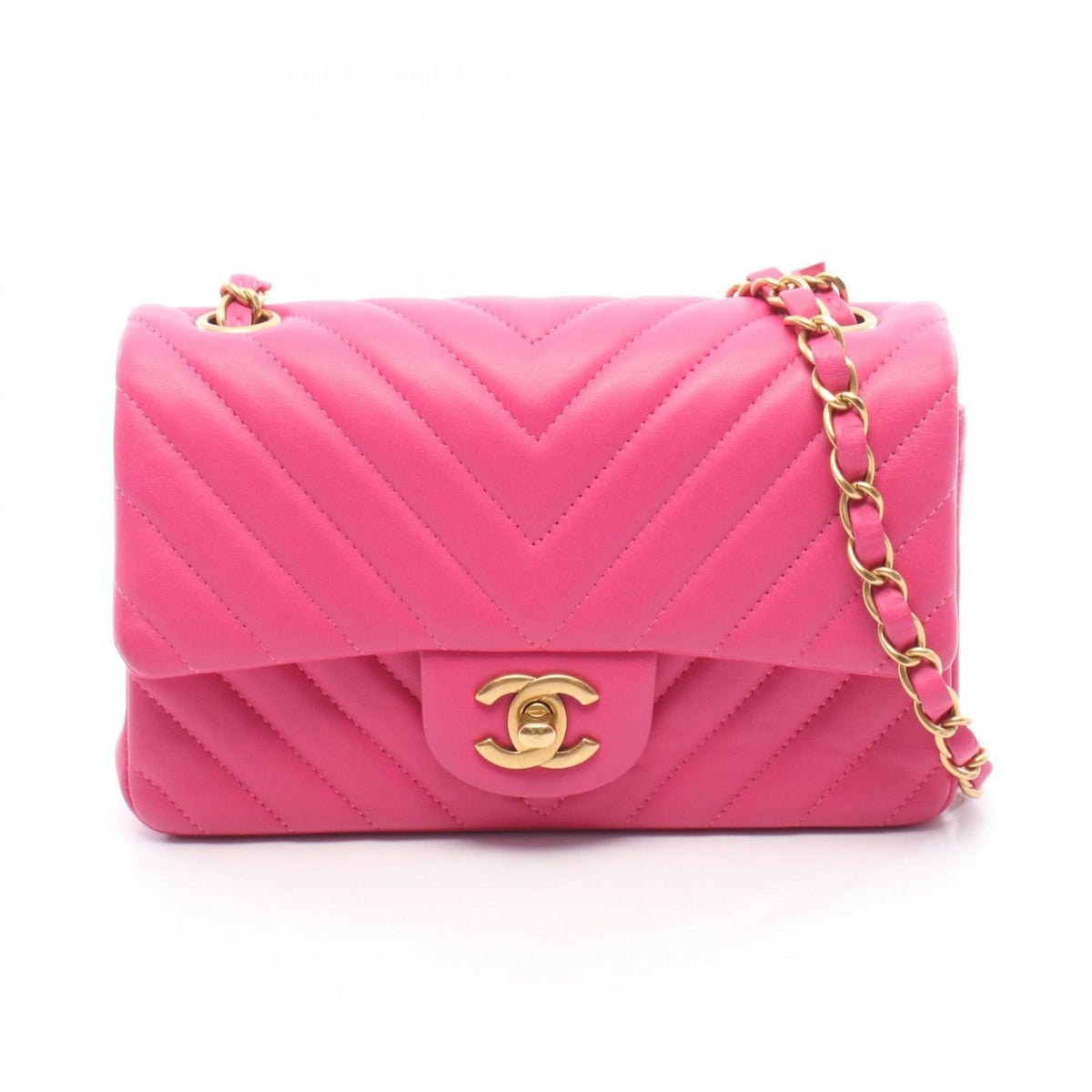 Chanel Pink Leather Handbag Shoulder Bag (Pre-Owned)