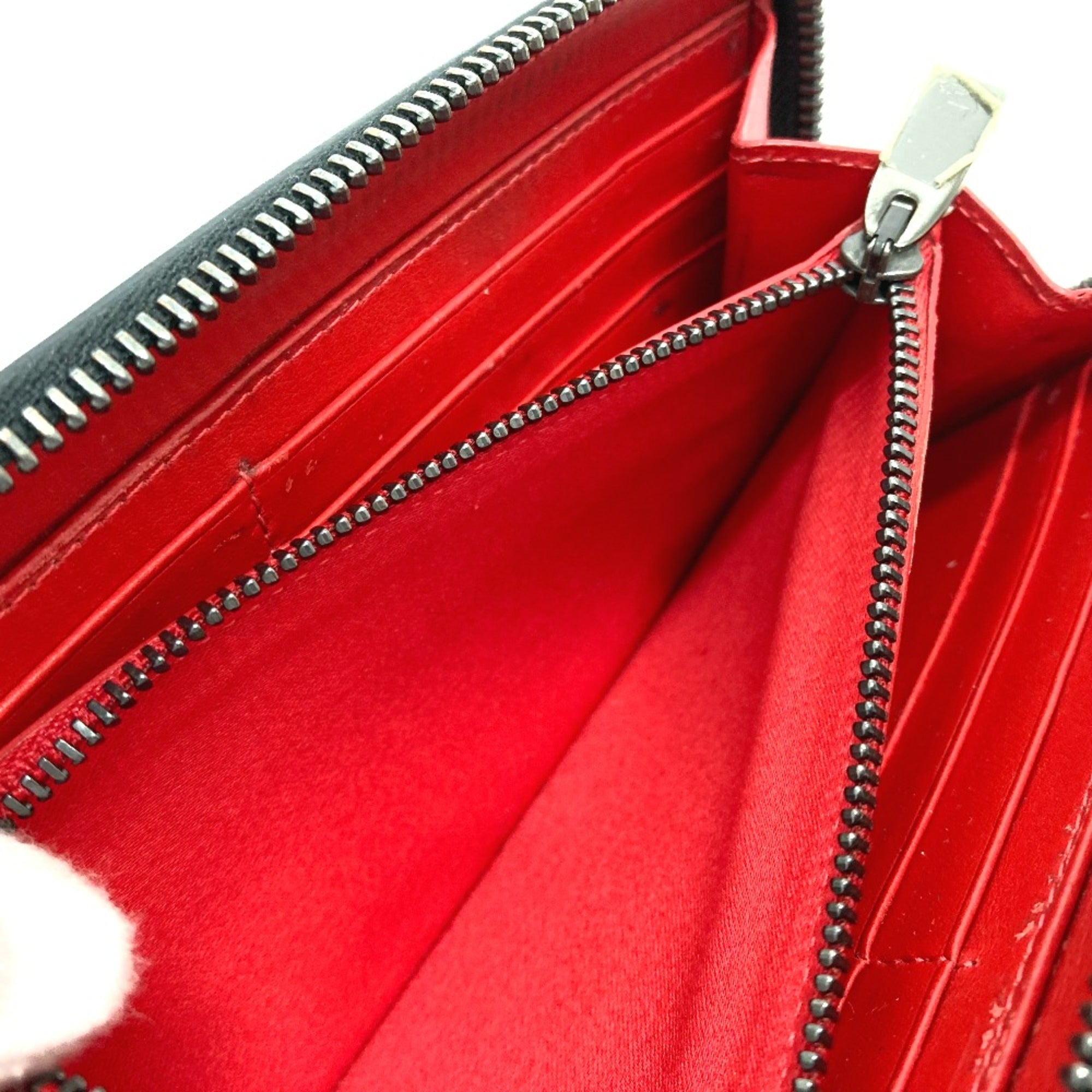 Christian Louboutin Black Leather Long Wallet (Bi-Fold) (Pre-Owned)