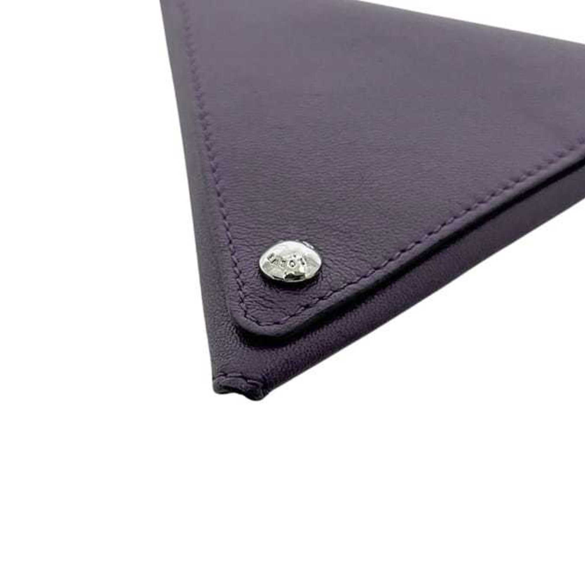 Loewe Purple Leather Coin Purse/Coin Case (Pre-Owned)