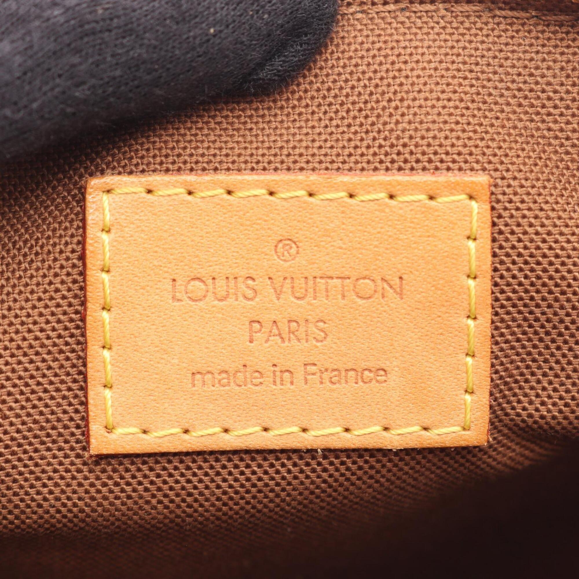 Louis Vuitton Brown Coated Canvas Leather Monogram Handbag (Pre-Owned)