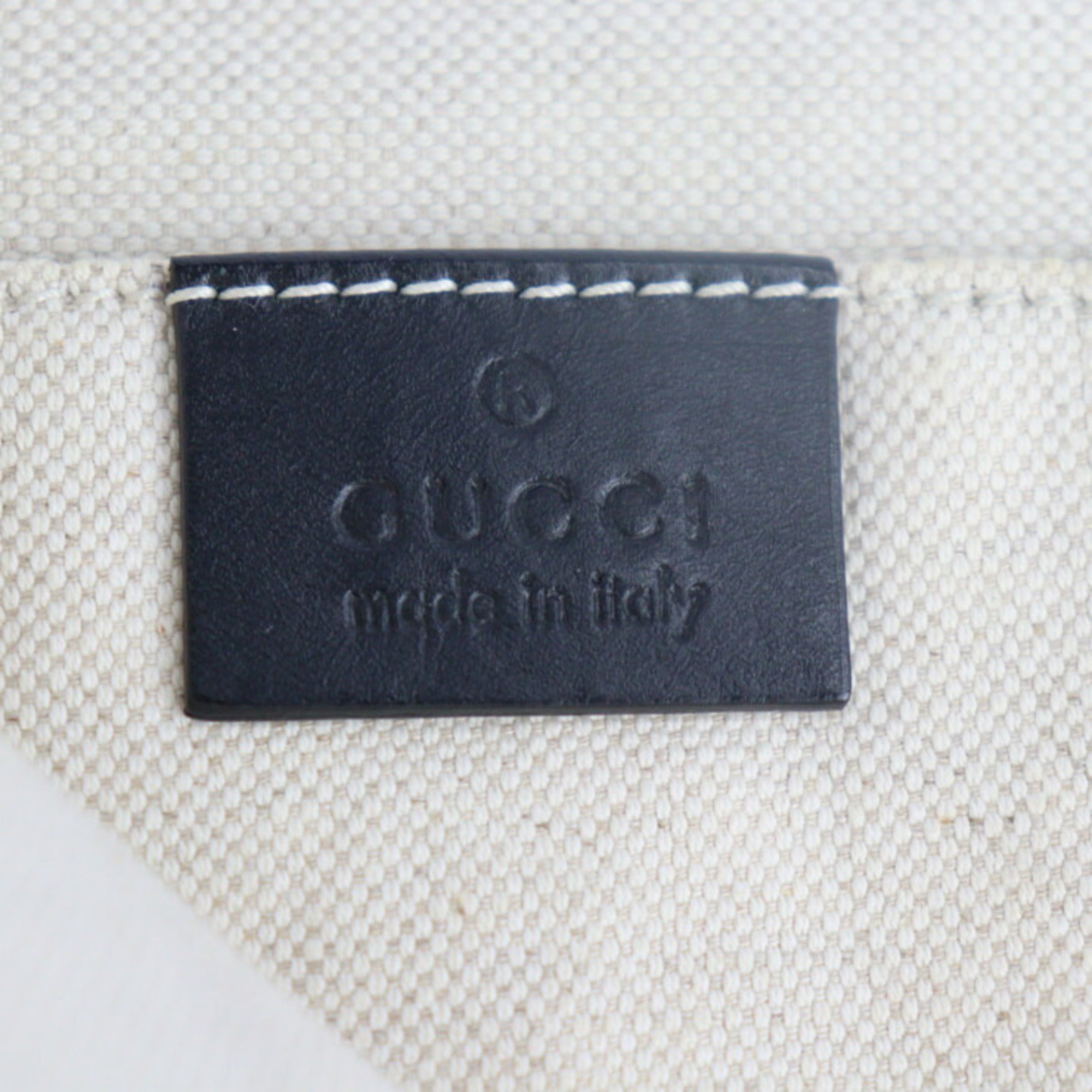 Gucci Gray Canvas Clutch Bag Handbag Pouch (Pre-Owned)