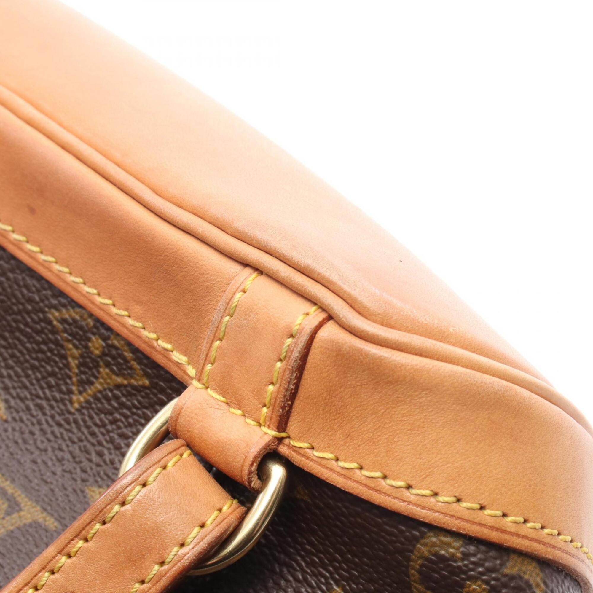 Louis Vuitton Brown Monogram Coated Canvas Leather Monogram Backpack Handbag (Pre-Owned)