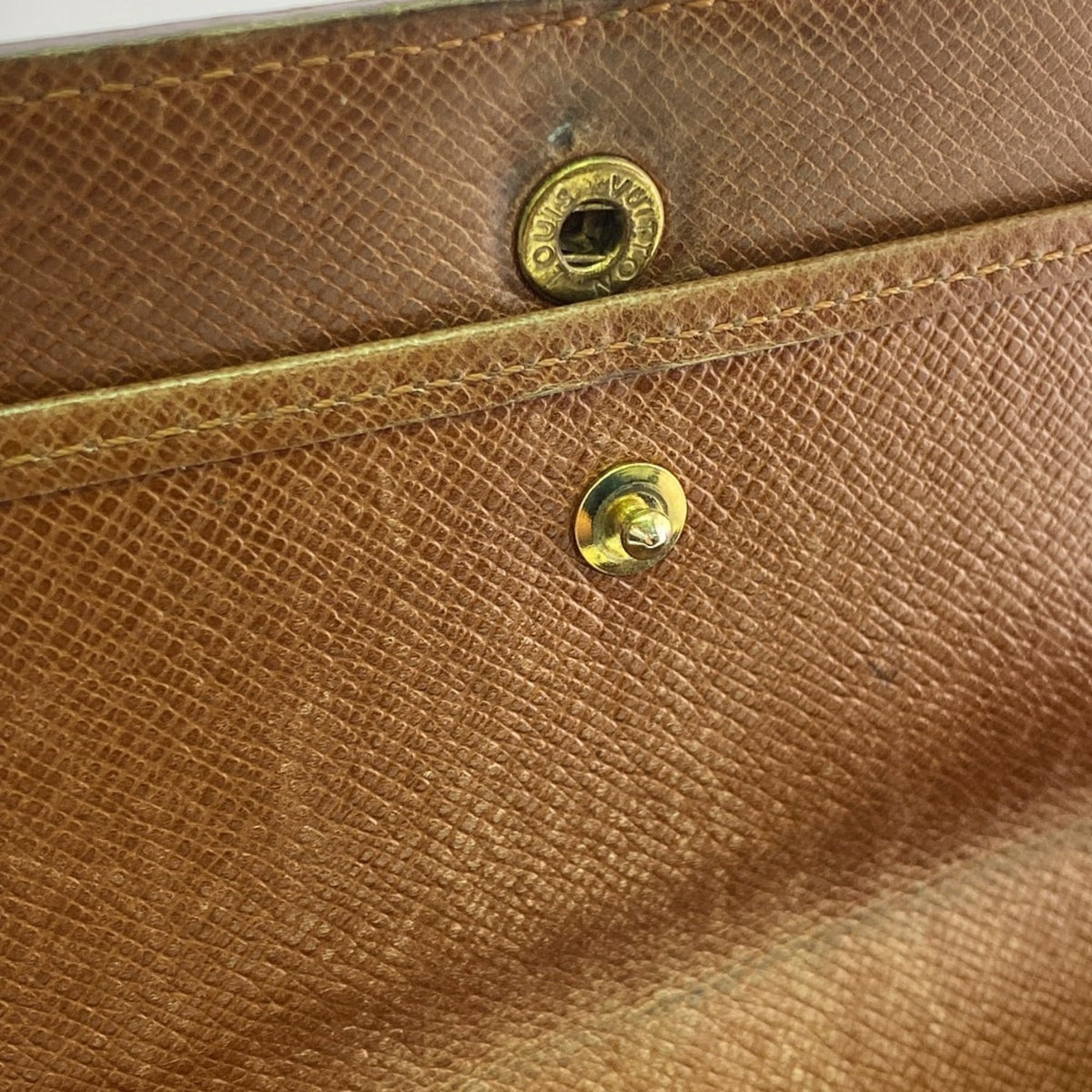 Louis Vuitton Brown Monogram Leather Wallet (Tri-Fold) (Pre-Owned)