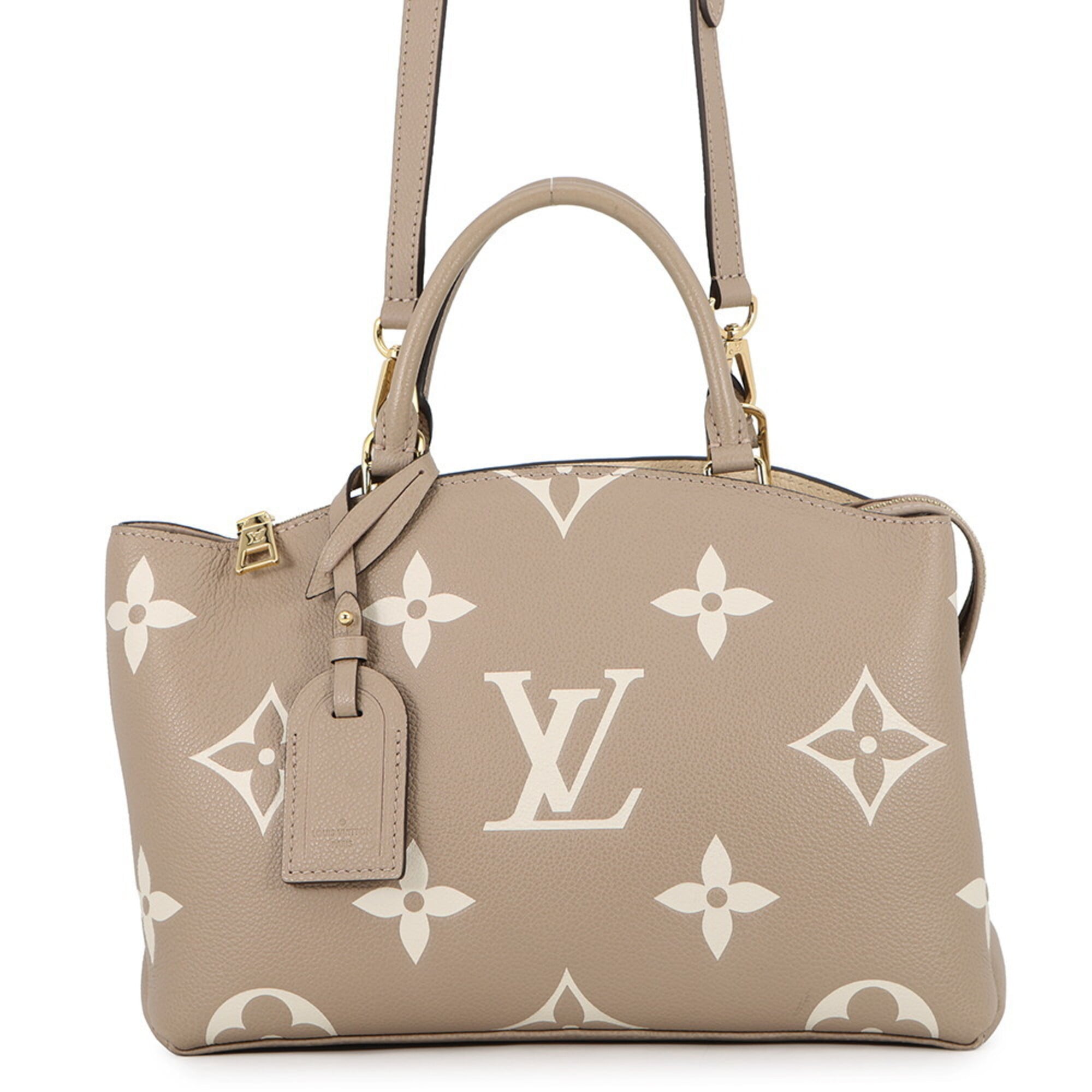 Louis Vuitton Cream Tourterelle Monogram Empreinte Handbag Shoulder Bag (Pre-Owned)