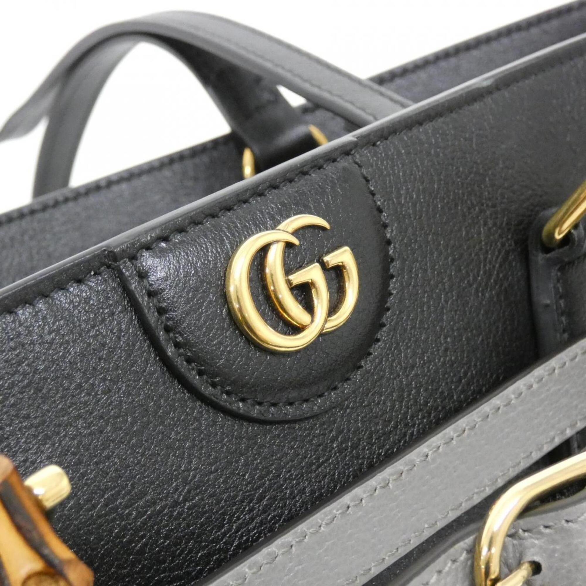 Gucci Black Leather Handbag (Pre-Owned)