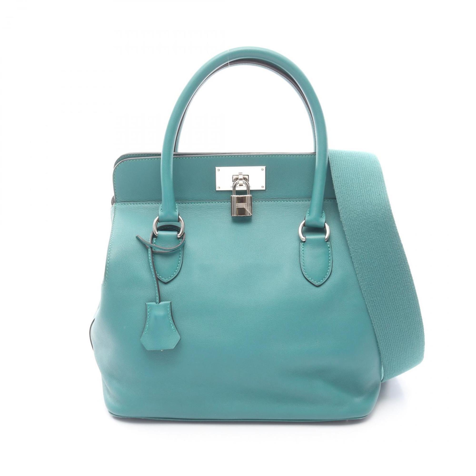 Hermes Green Swift Leather Handbag (Pre-Owned)