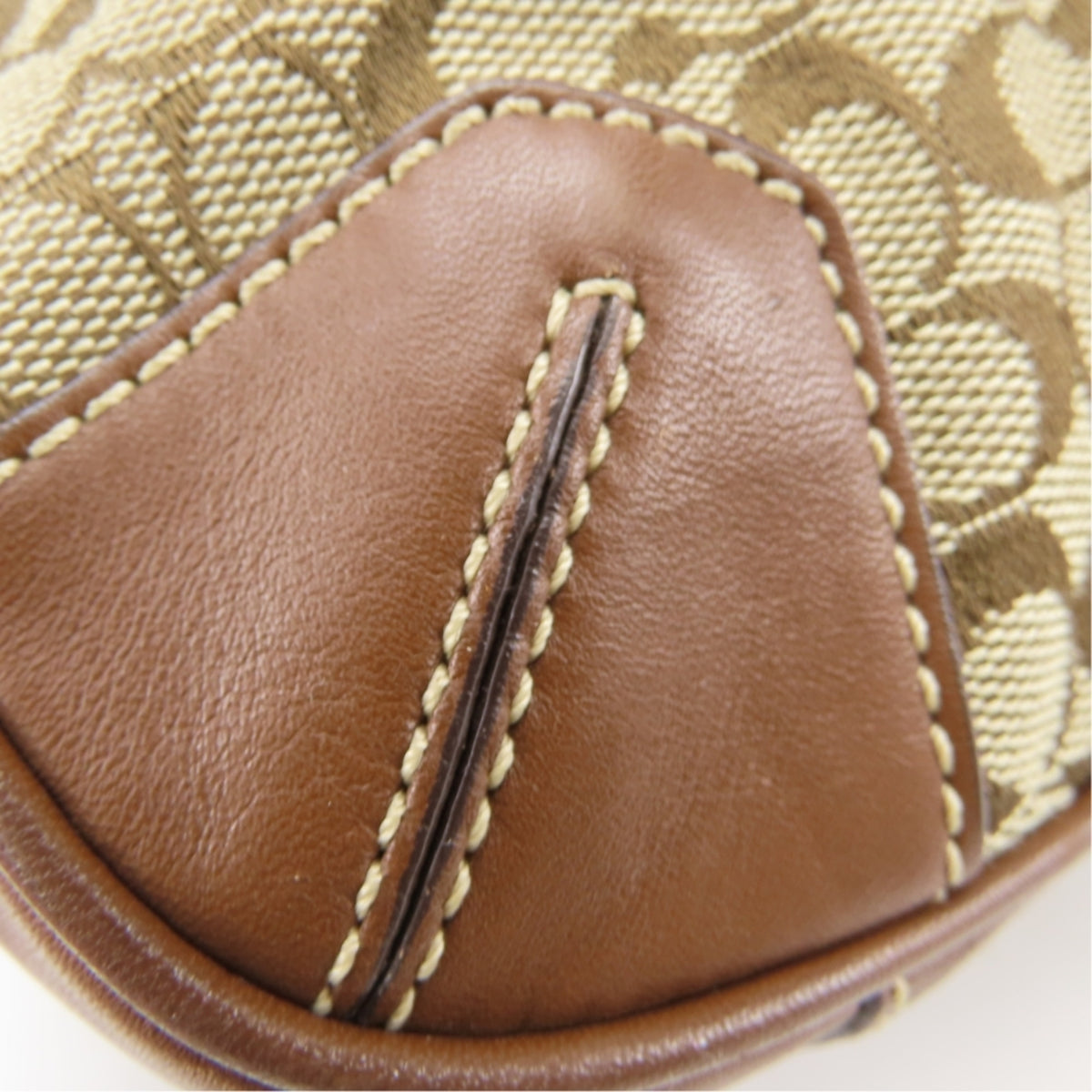 Coach Brown Canvas Leather Shoulder Bag (Pre-Owned)