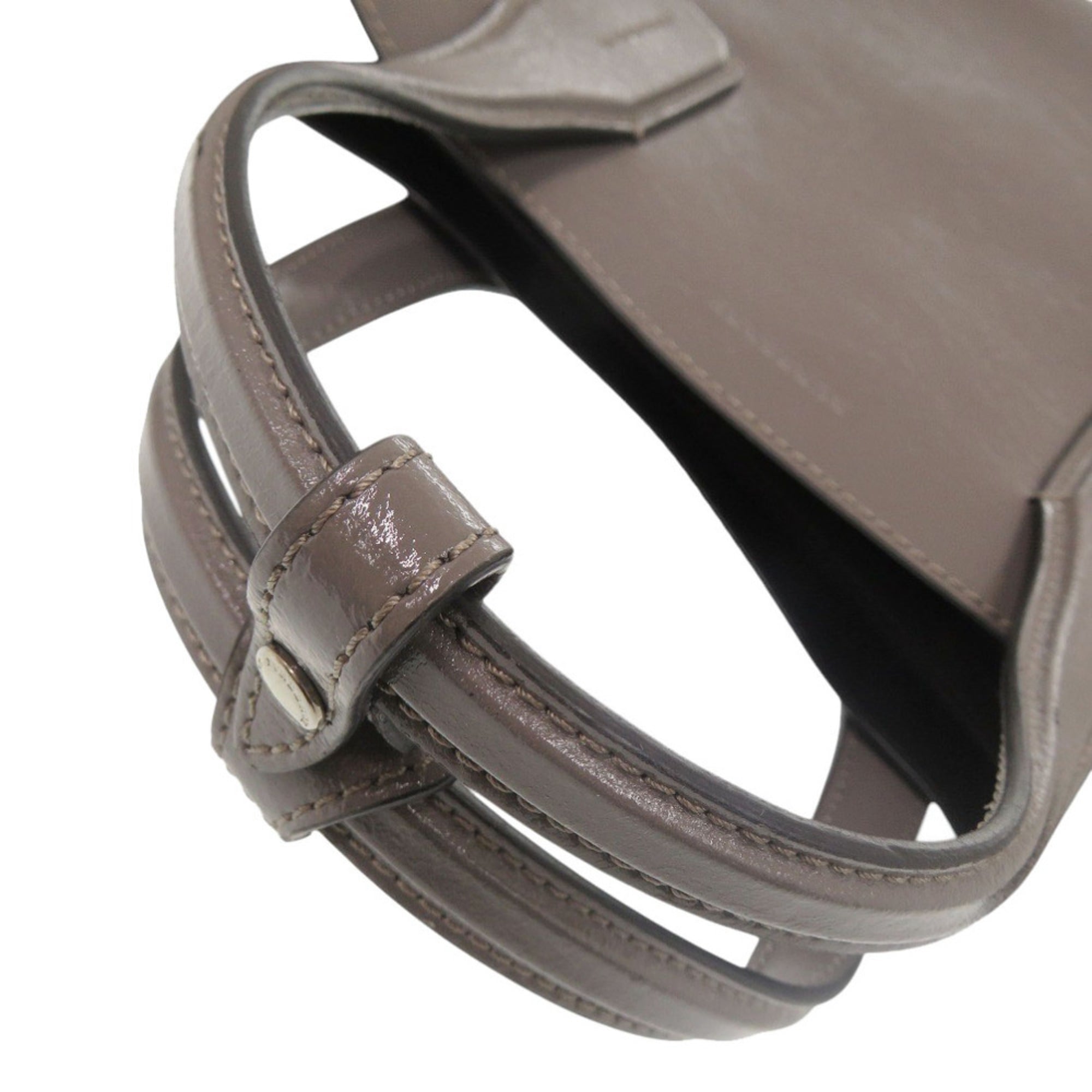 Burberry Gray Patent Leather Shoulder Bag (Pre-Owned)