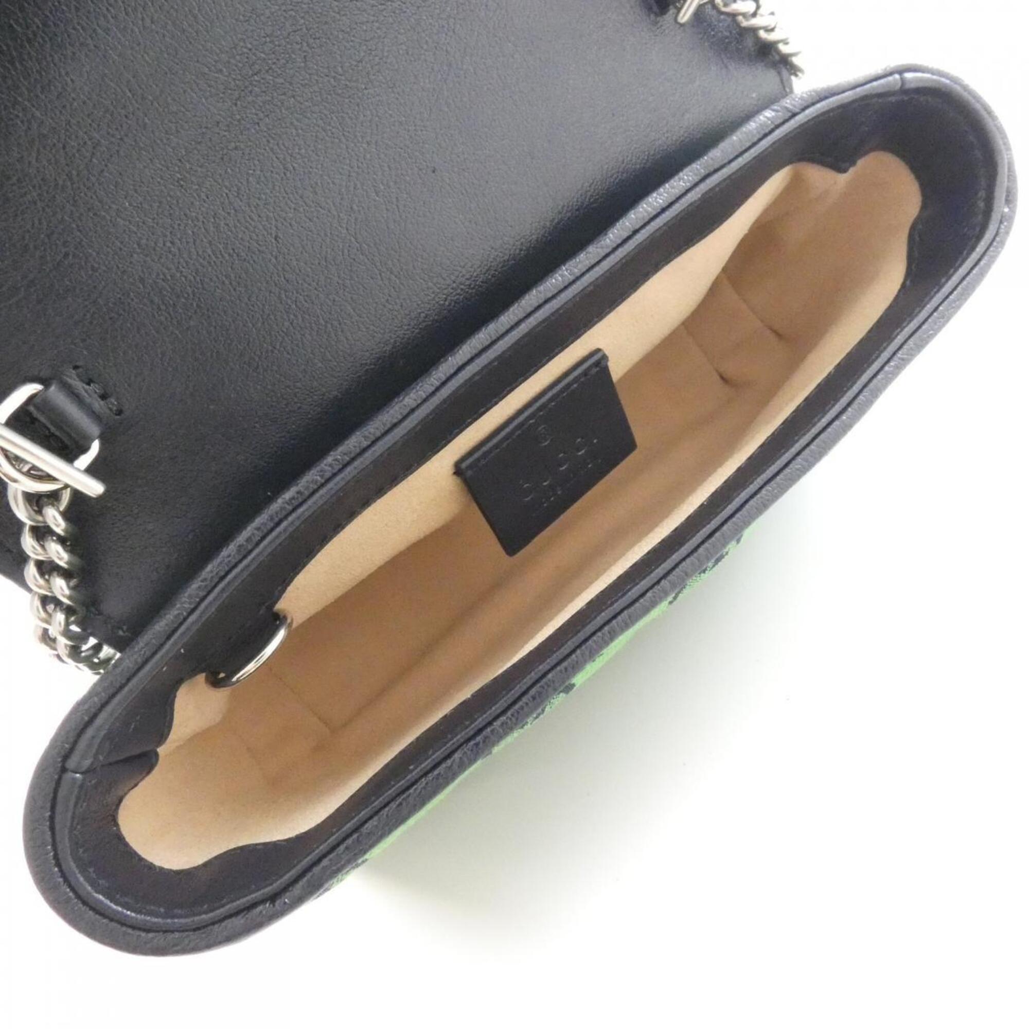 Gucci Green Gg Canvas Shoulder Bag (Pre-Owned)