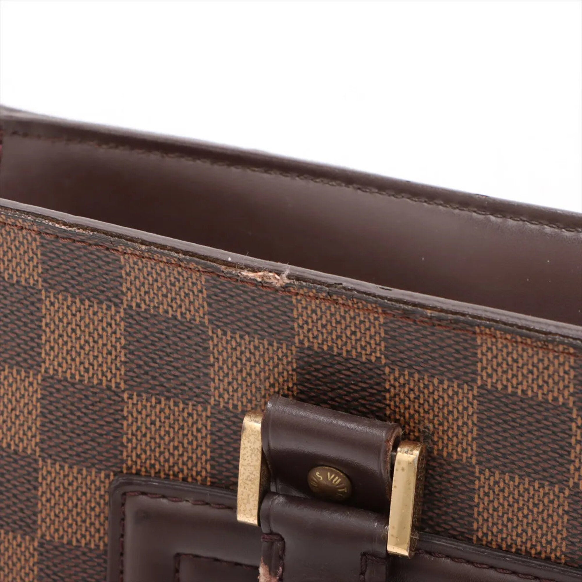 Louis Vuitton Damier Ebene Leather Coated Canvas Handbag Tote Bag (Pre-Owned)