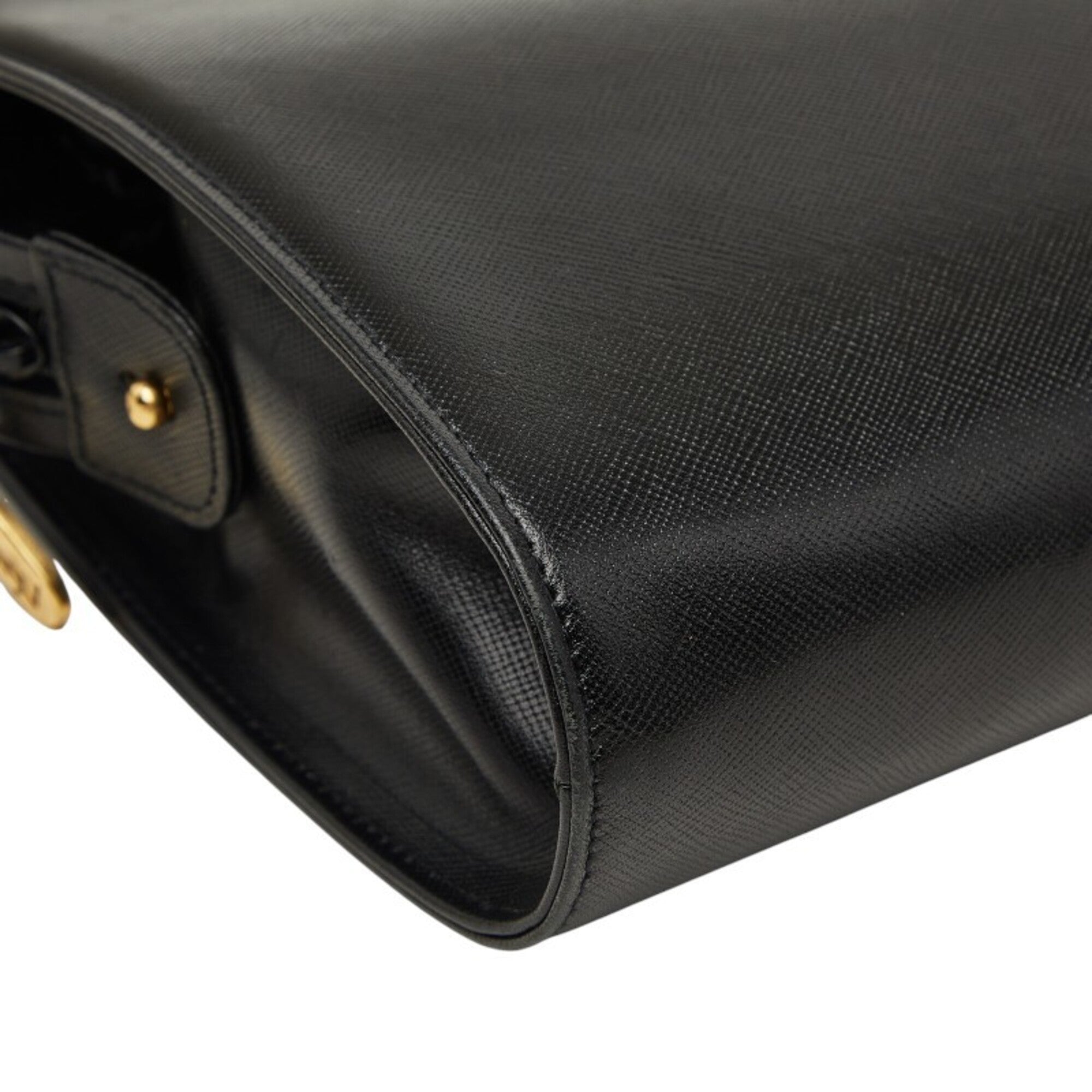 Saint Laurent Black Leather Clutch Bag (Pre-Owned)
