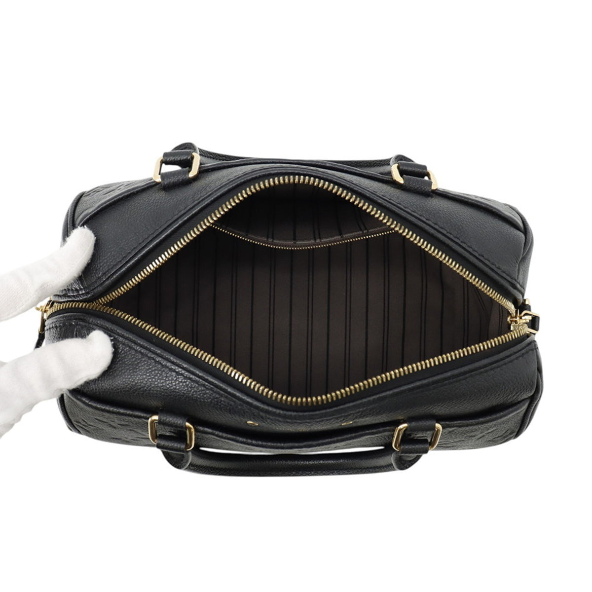 Louis Vuitton Noir Monogram Empreinte Handbag (Pre-Owned)