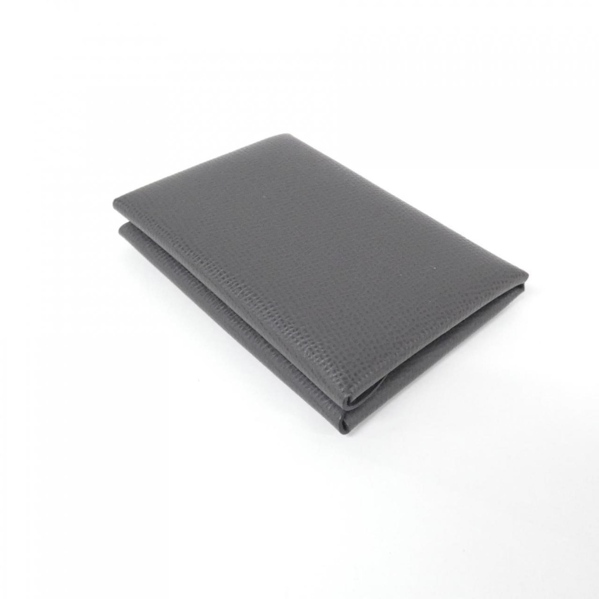 Hermes Dark Gray Graphite Epsom Leather Coin Purse/Coin Case (Pre-Owned)