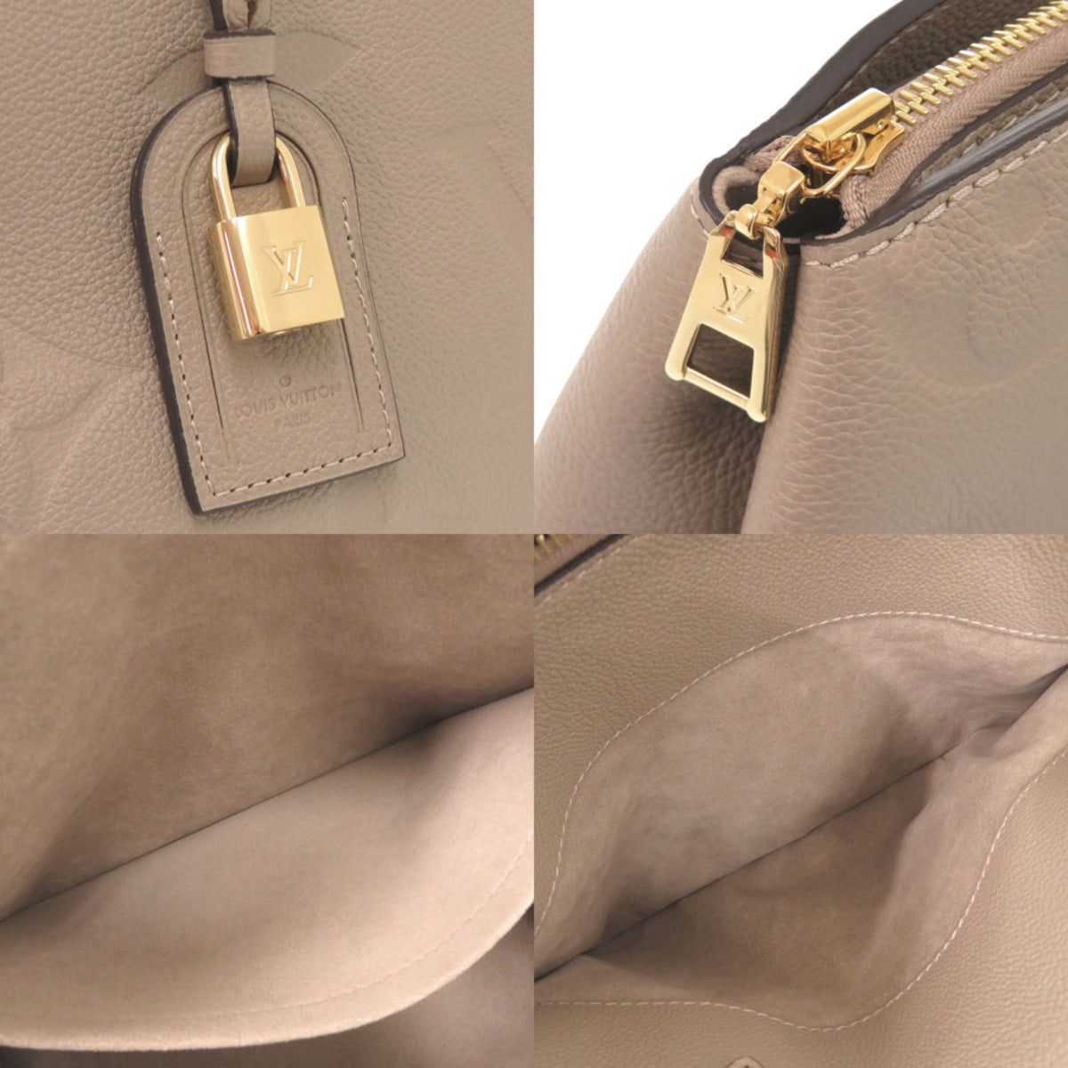 Louis Vuitton Tourterelle Monogram Empreinte Handbag (Pre-Owned)